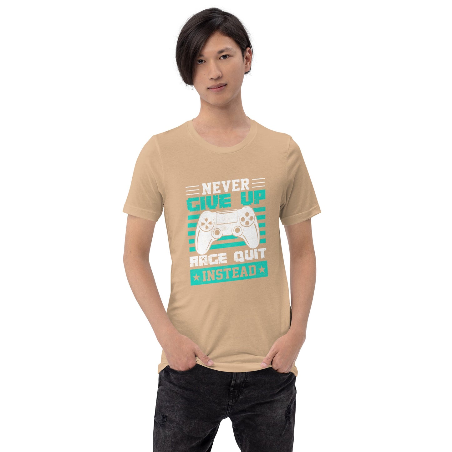 Never Give Up! Arge Quit - Unisex t-shirt by DarkByteGear