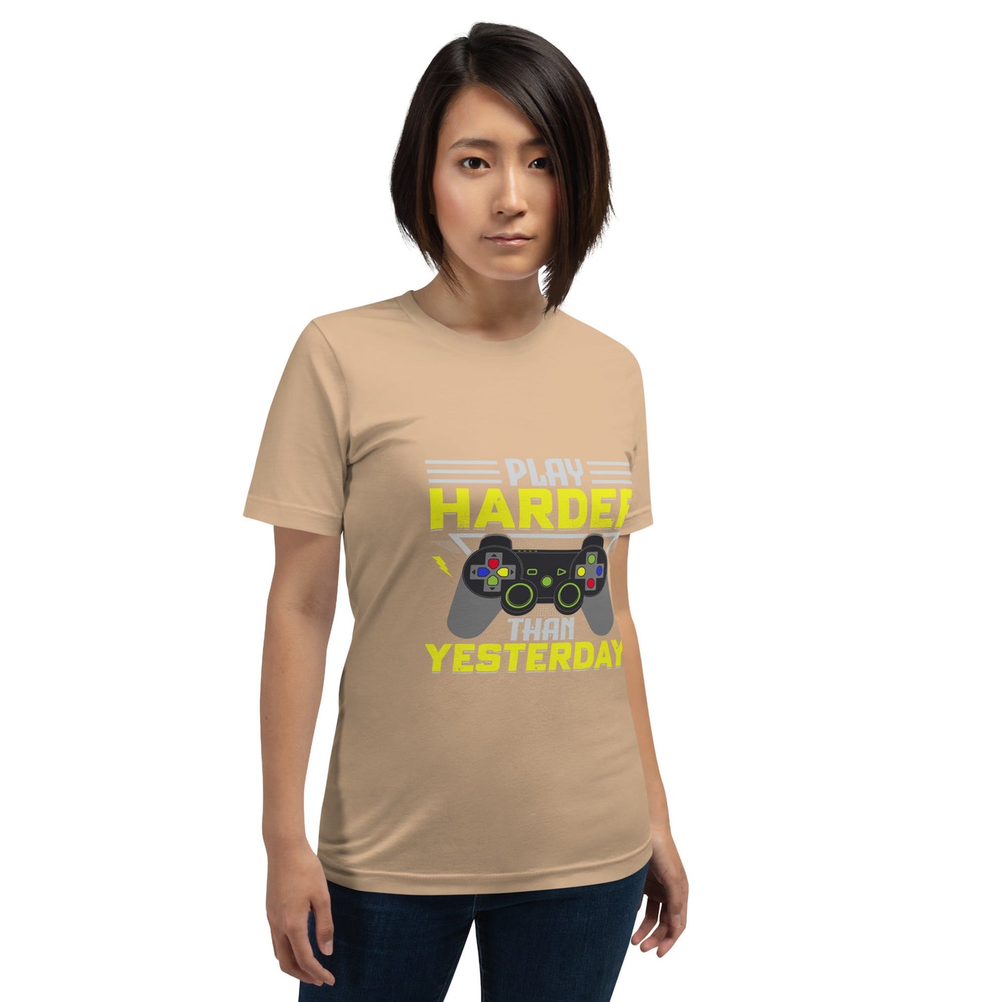 Play harder than Yesterday - Unisex t-shirt by DarkByteGear