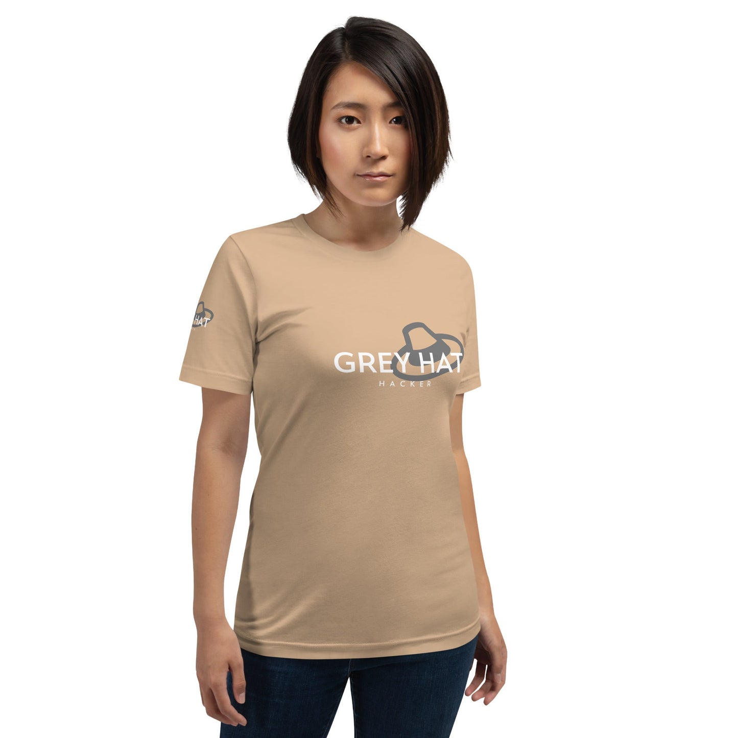 Grey Hat Hacker - Short-Sleeve Unisex T-Shirt by DarkByteGear