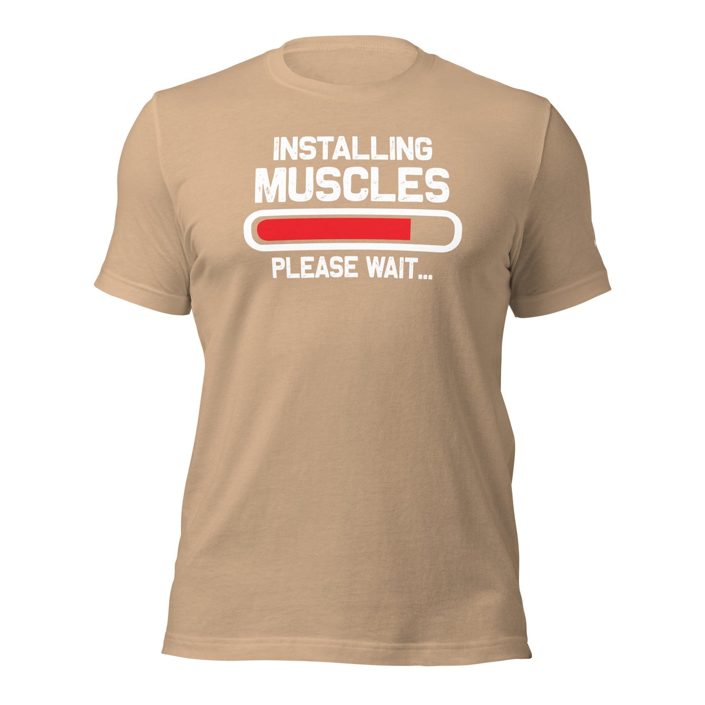 Installing muscles please wait - Unisex t-shirt by DarkByteGear