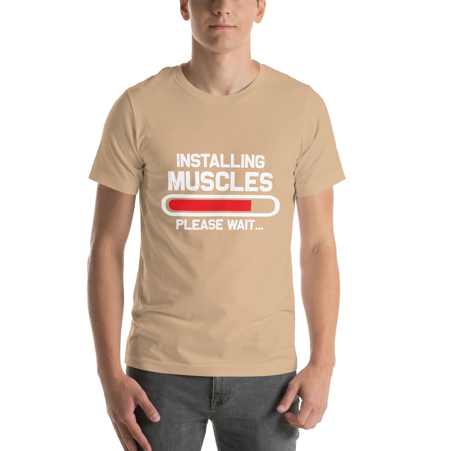 Installing Muscles Please Wait.... - Unisex t-shirt by DarkByteGear