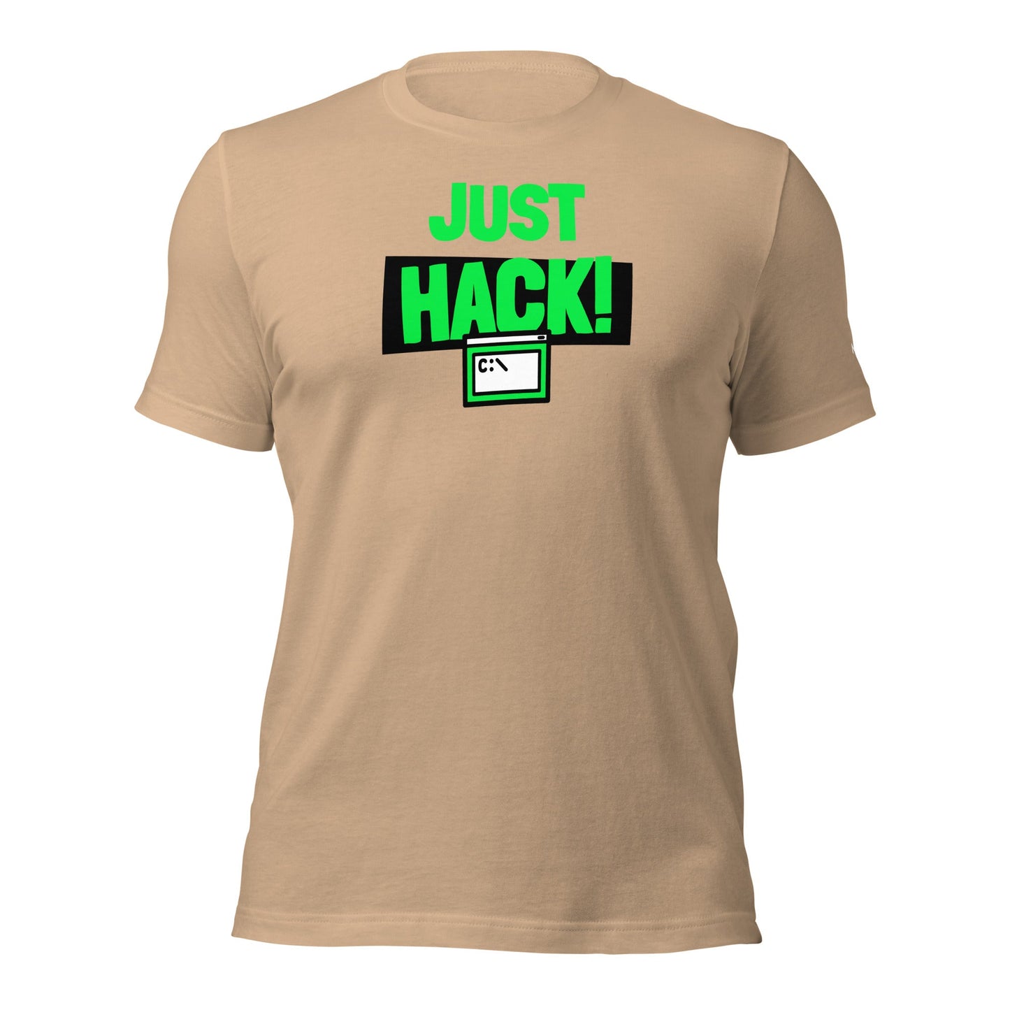 Just Hack (Green text) - Unisex t-shirt by DarkByteGear