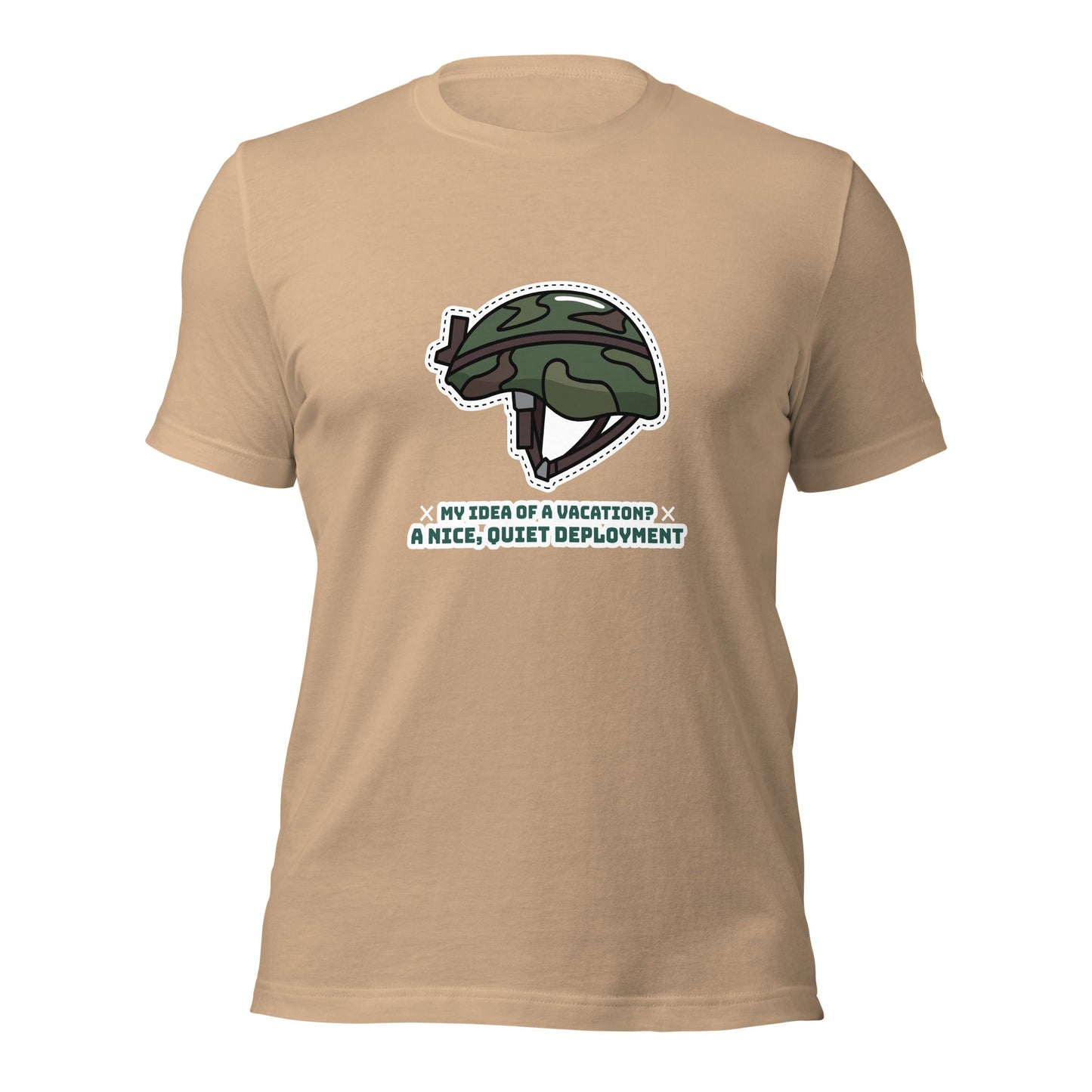 My idea of a vacation? A nice, quiet deployment - Unisex t-shirt by DarkByteGear