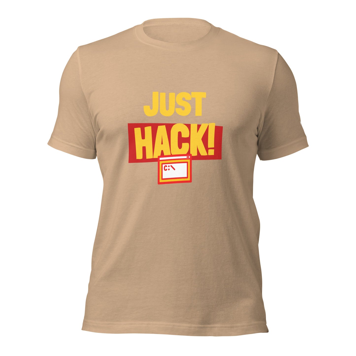 Just Hack (Yellow Text) - Unisex t-shirt by DarkByteGear