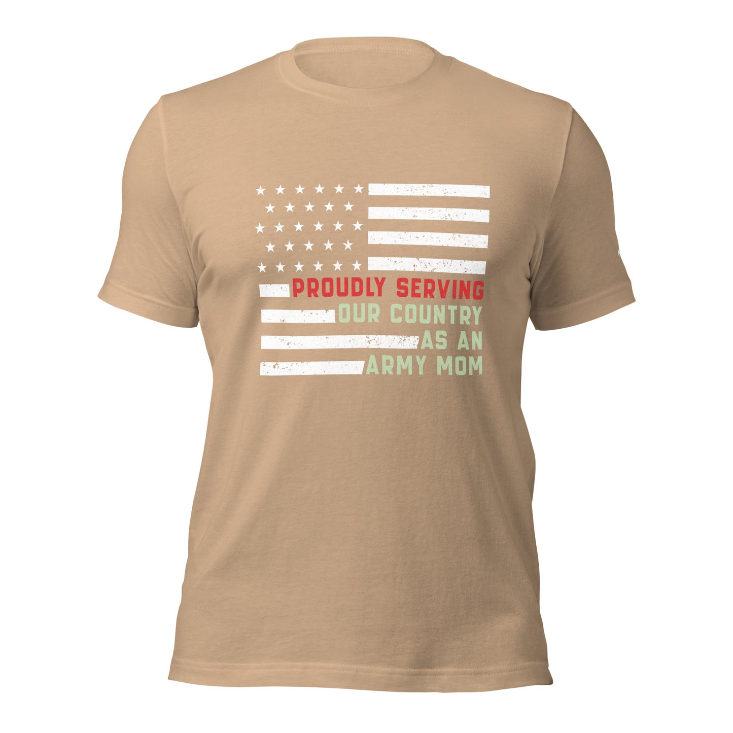Proudly Serving as an Army Mom - Unisex t-shirt by DarkByteGear