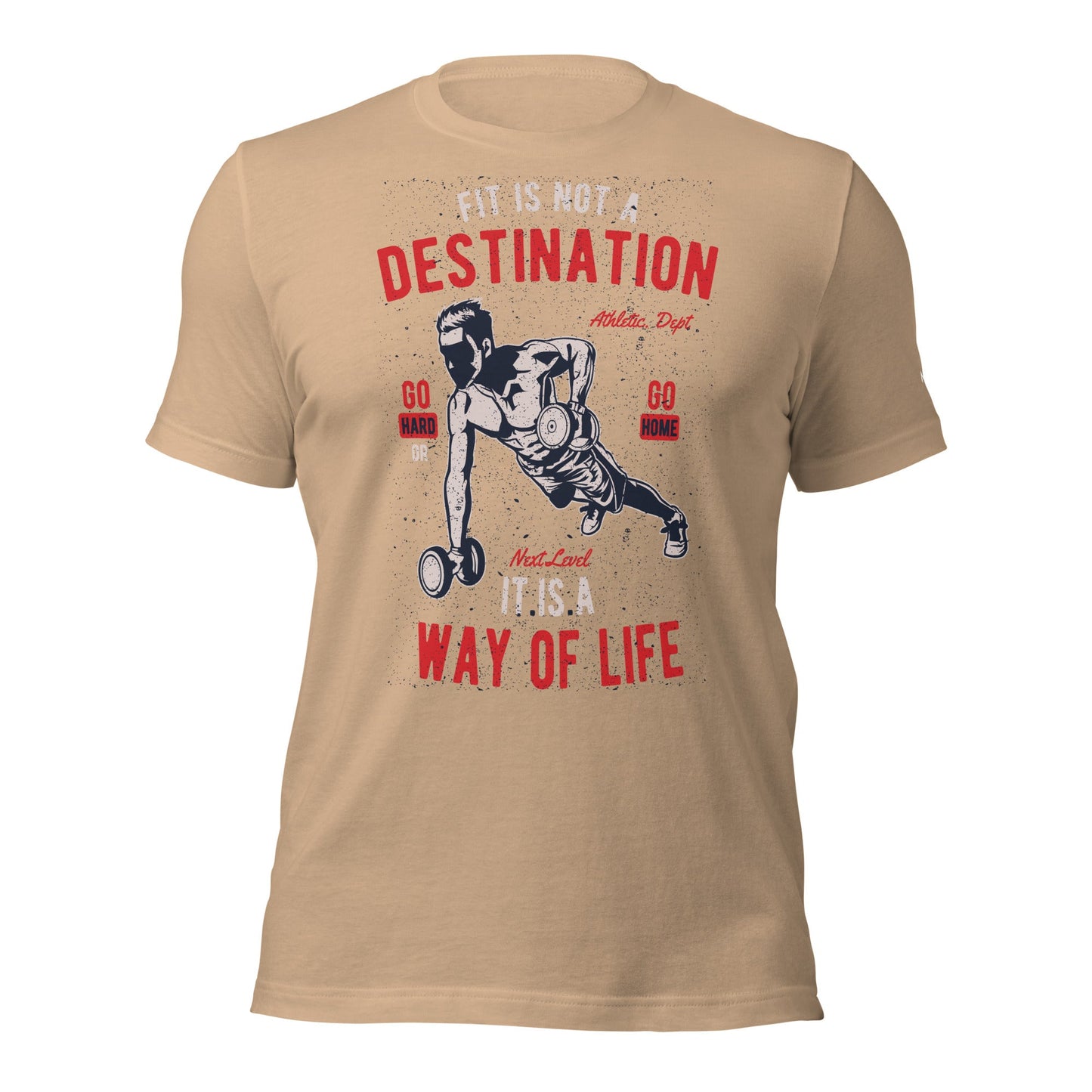 Fit is not a destination: it is a way of life - Unisex t-shirt by DarkByteGear