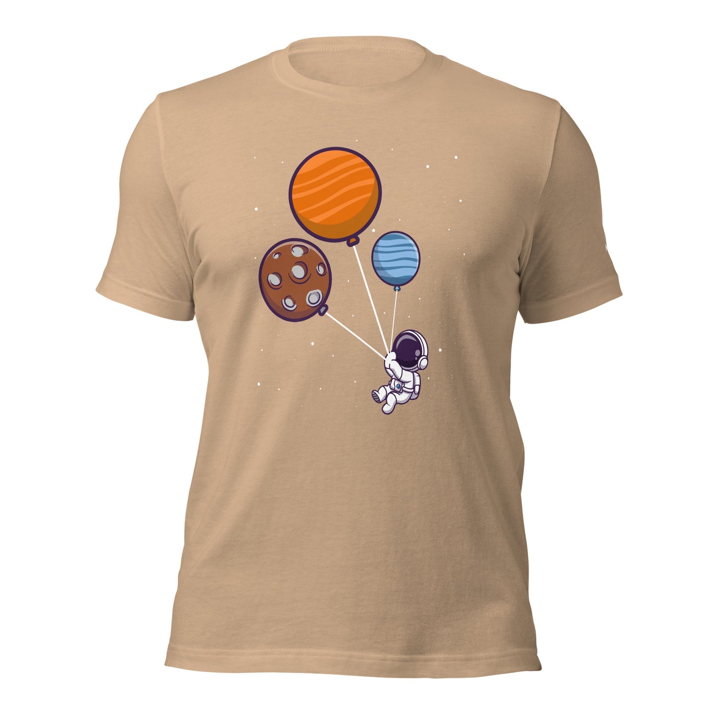Astronaut with Balloons in Space - Unisex T-shirt by DarkByteGear