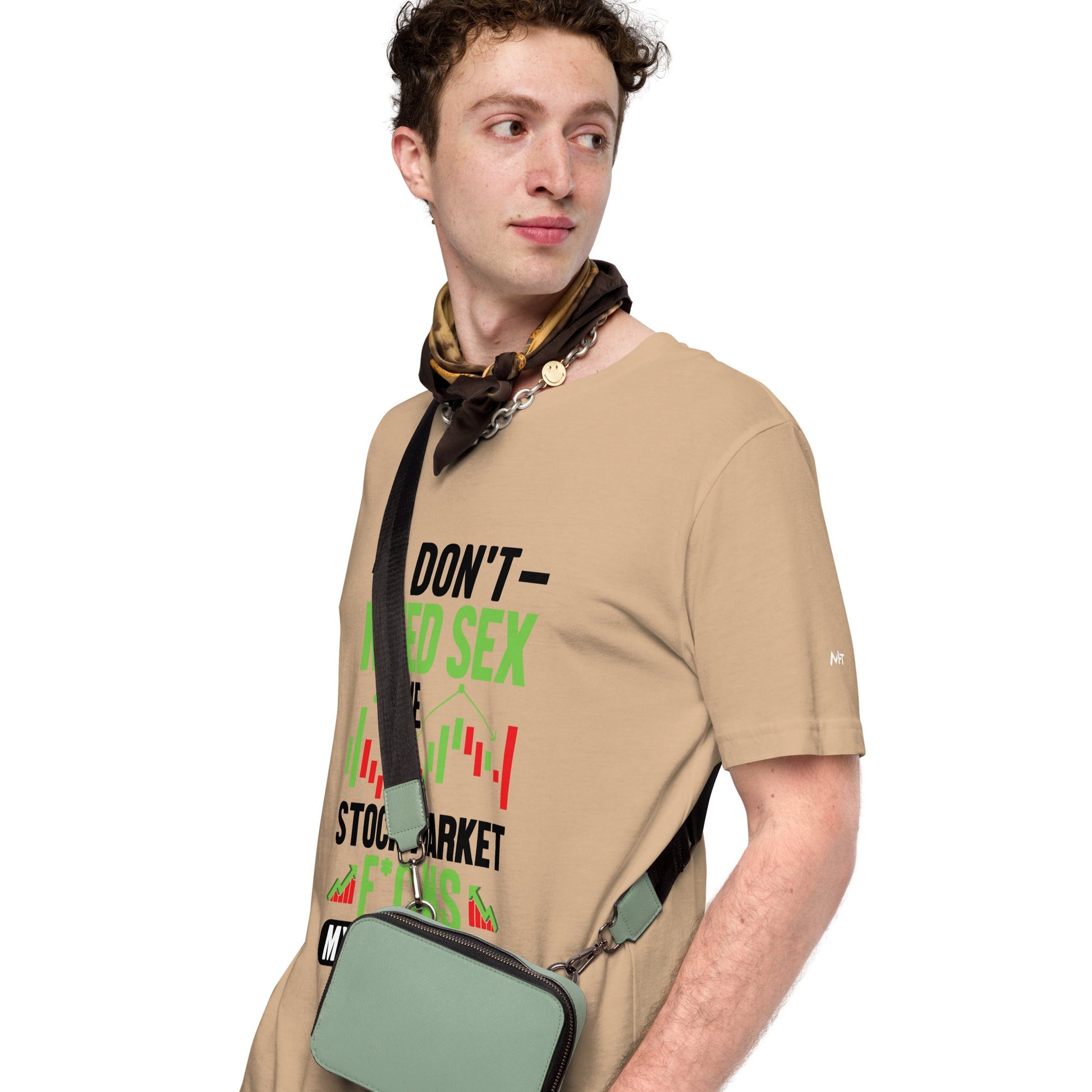 I don't Need sex, the Stock Market Fucks my life anyway in Dark Text - Unisex t-shirt by DarkByteGear