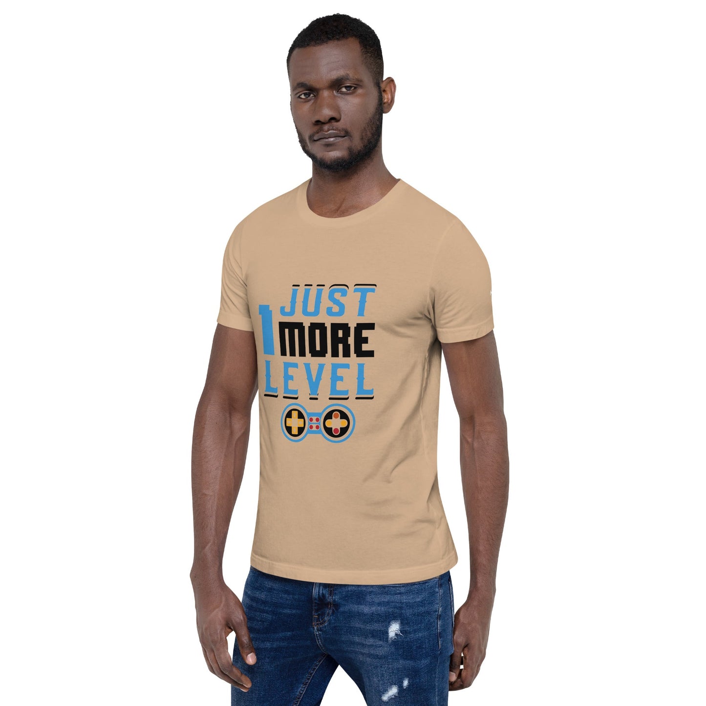 Just 1 More Level in Dark Text - Unisex t-shirt by DarkByteGear