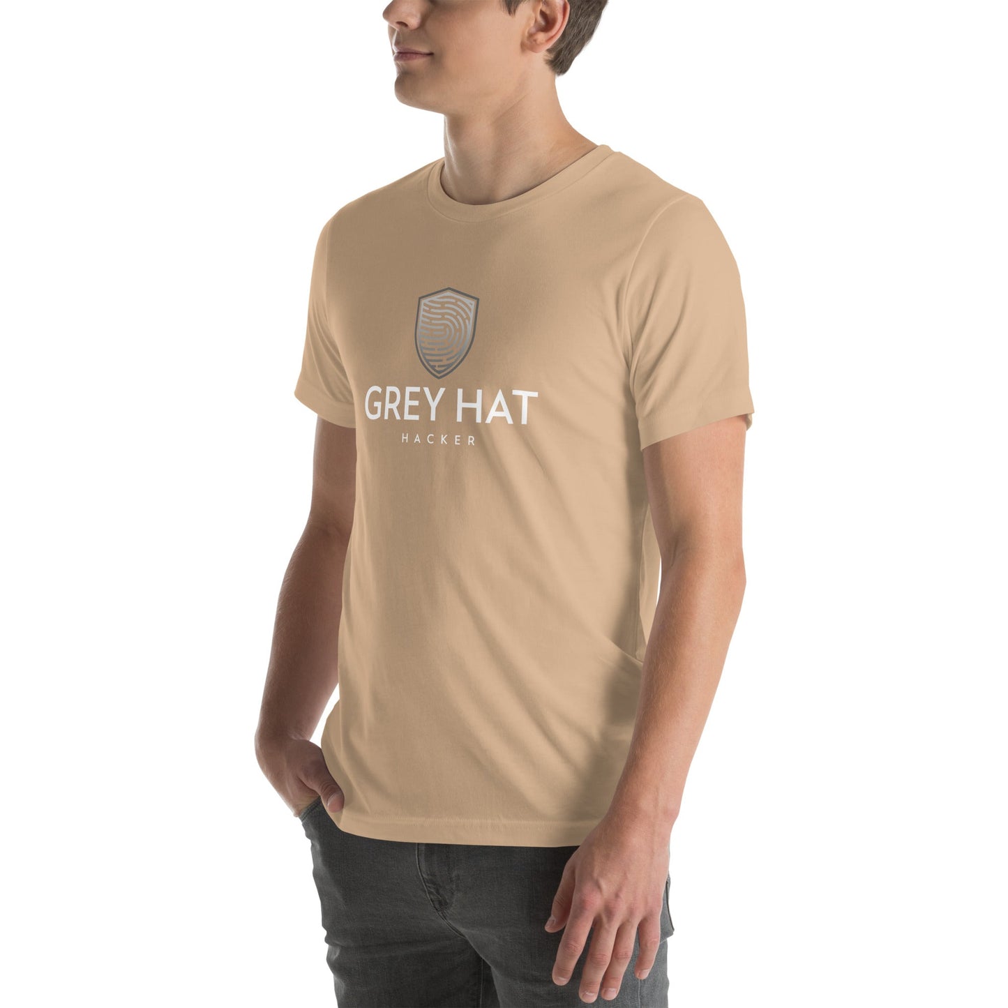 Grey Hat Hacker - Short-Sleeve Unisex T-Shirt by DarkByteGear