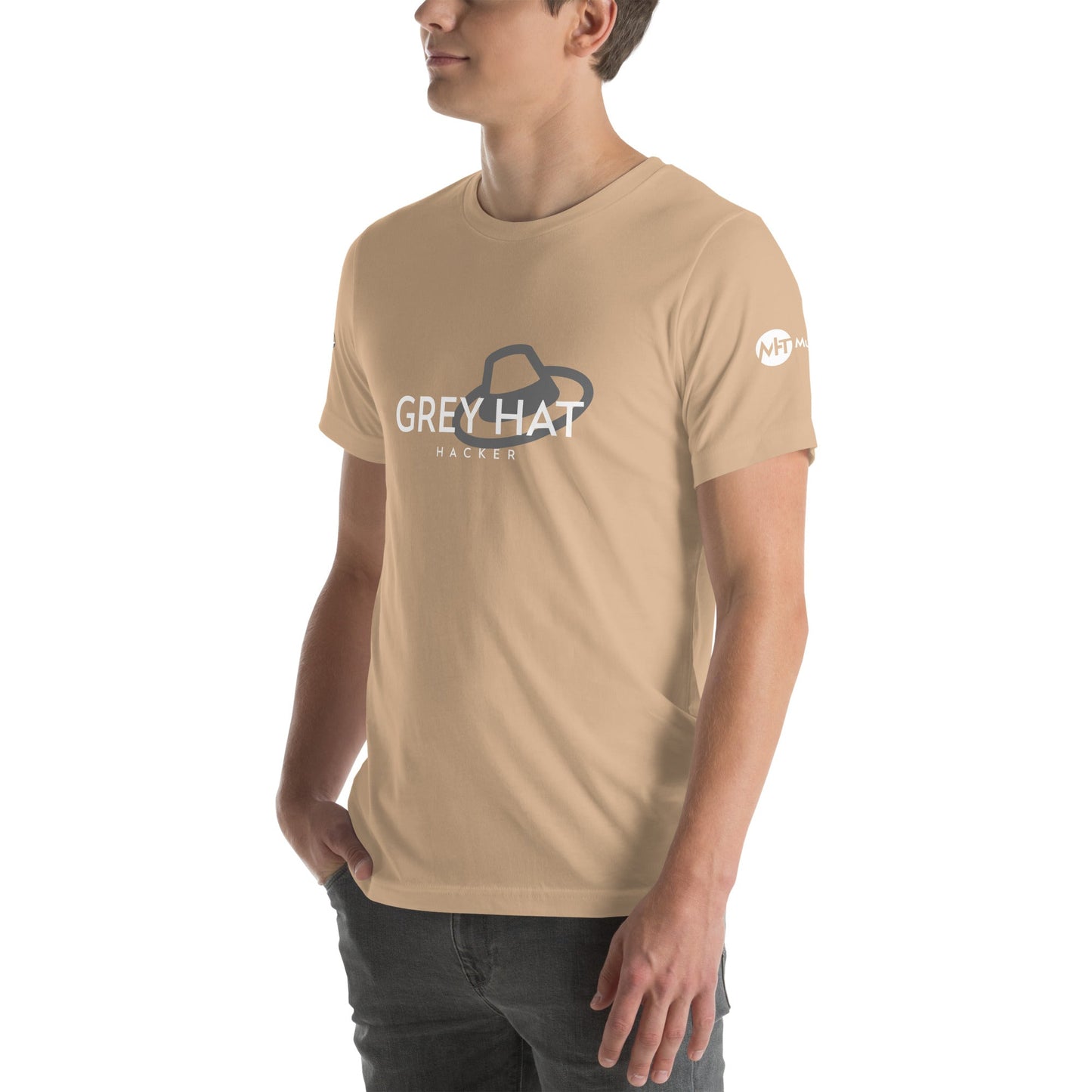 Grey Hat Hacker - Short-Sleeve Unisex T-Shirt by DarkByteGear