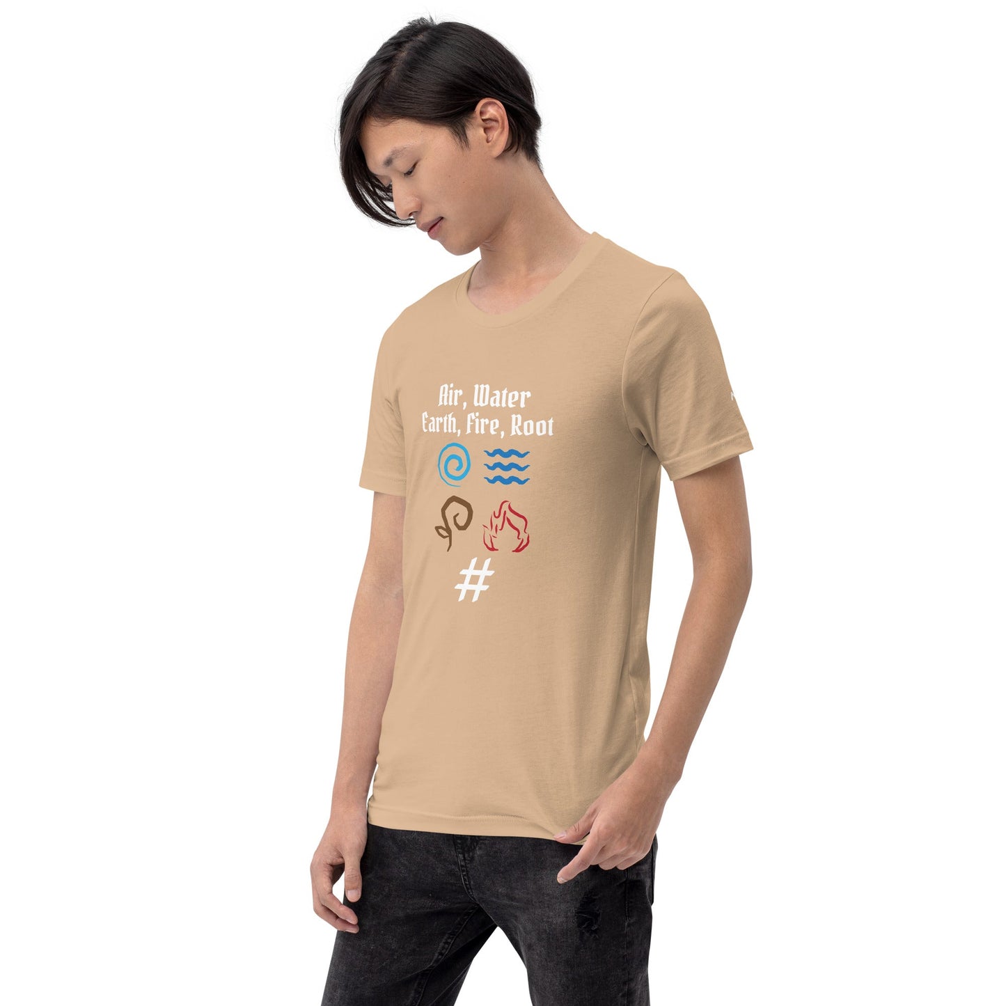Air, Water, Earth, Fire, Root - Unisex t-shirt by DarkByteGear