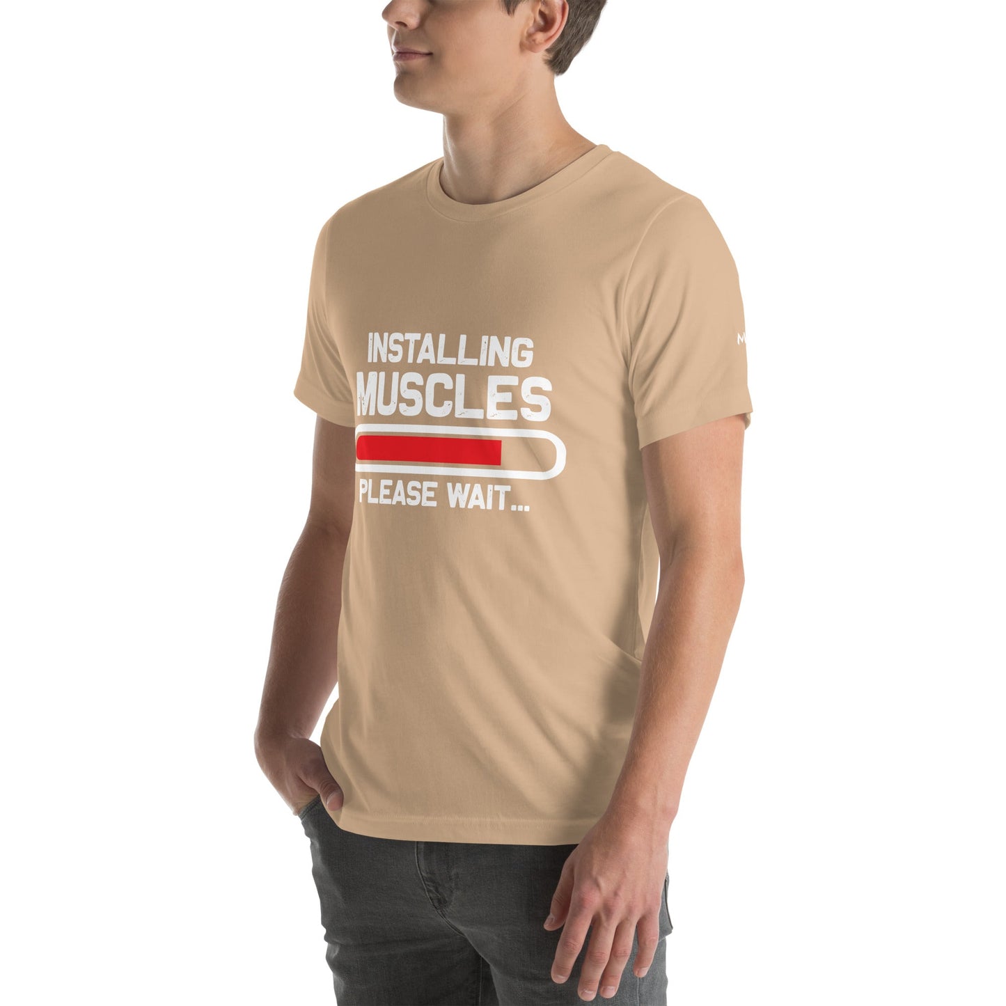 Installing Muscles Please Wait.... - Unisex t-shirt by DarkByteGear