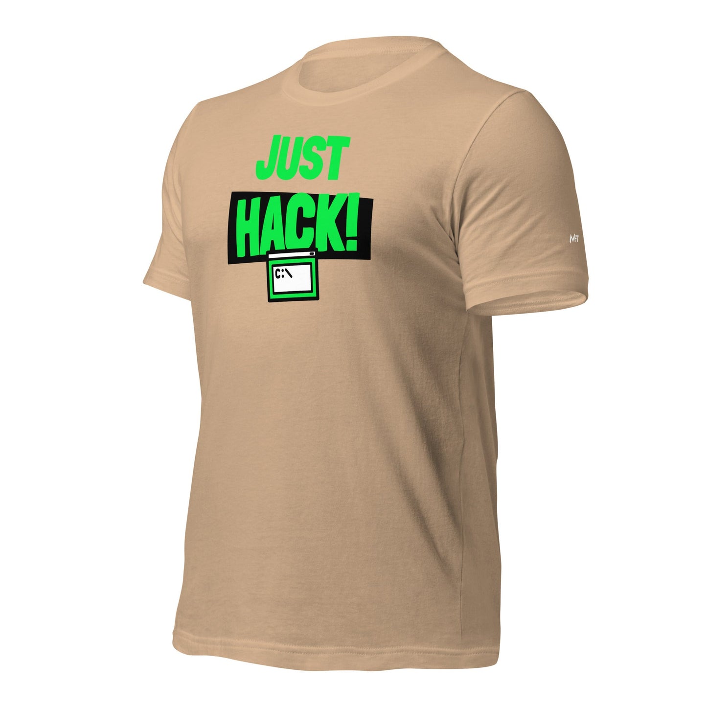 Just Hack (Green text) - Unisex t-shirt by DarkByteGear