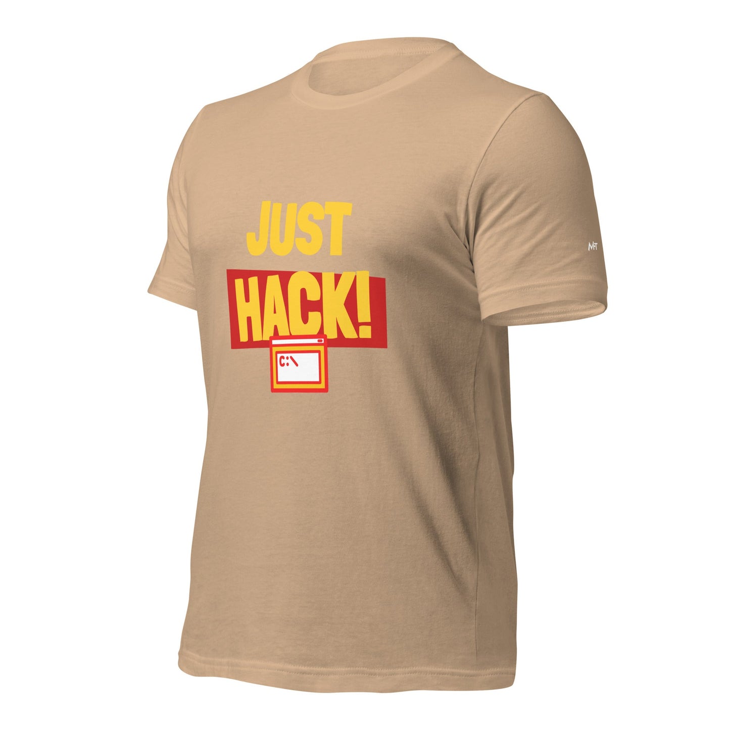 Just Hack (Yellow Text) - Unisex t-shirt by DarkByteGear