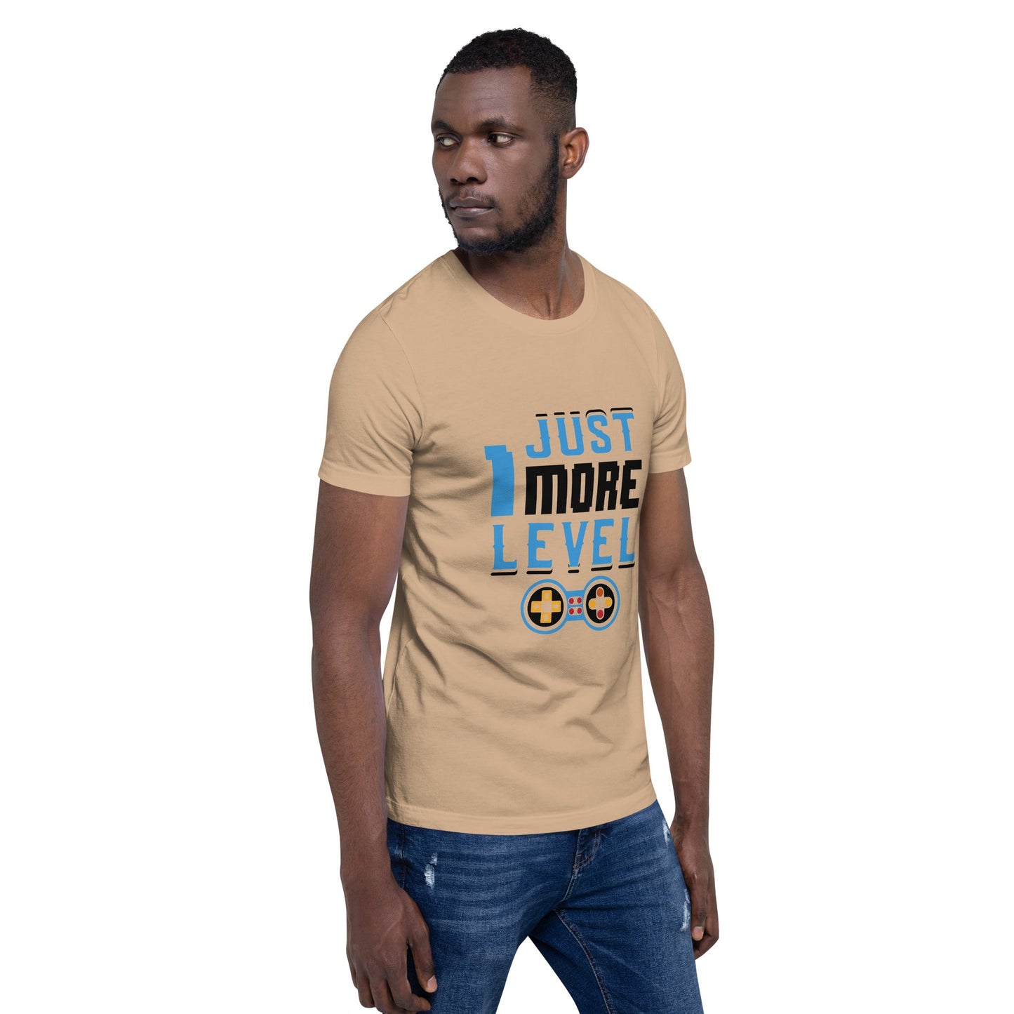 Just 1 More Level in Dark Text - Unisex t-shirt by DarkByteGear