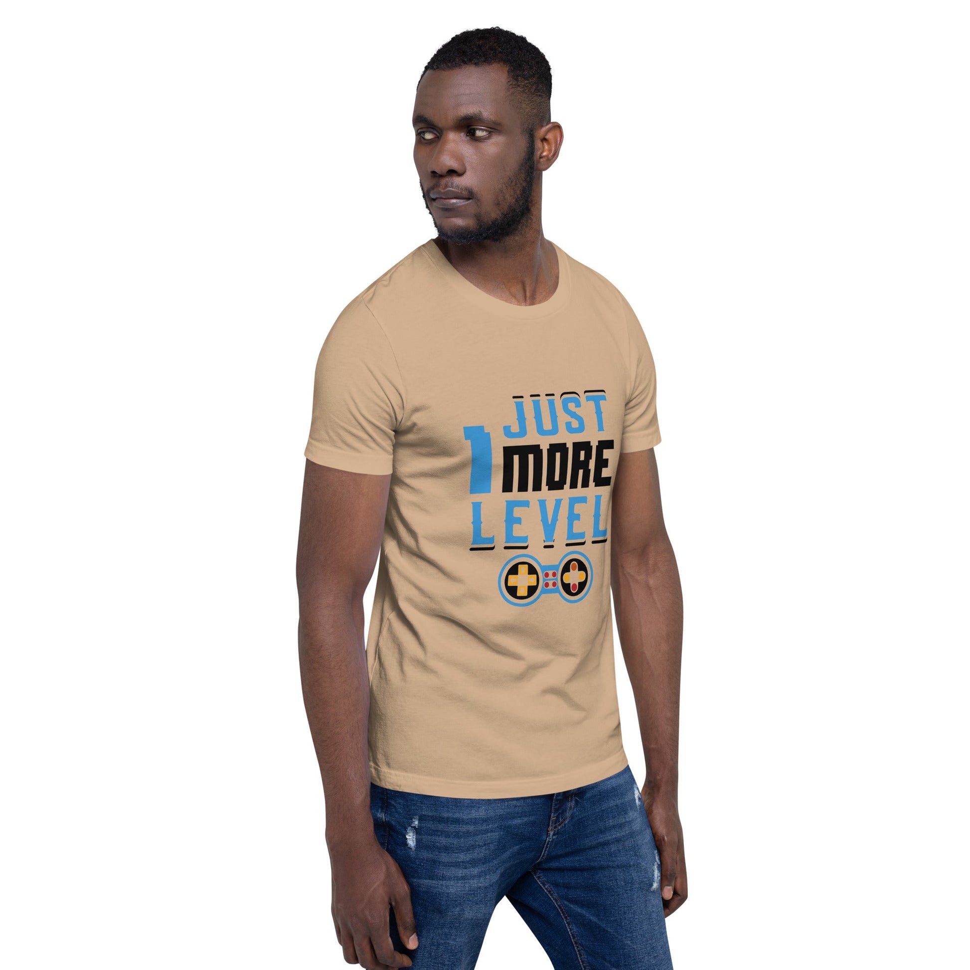 Just 1 More Level in Dark Text - Unisex t-shirt by DarkByteGear