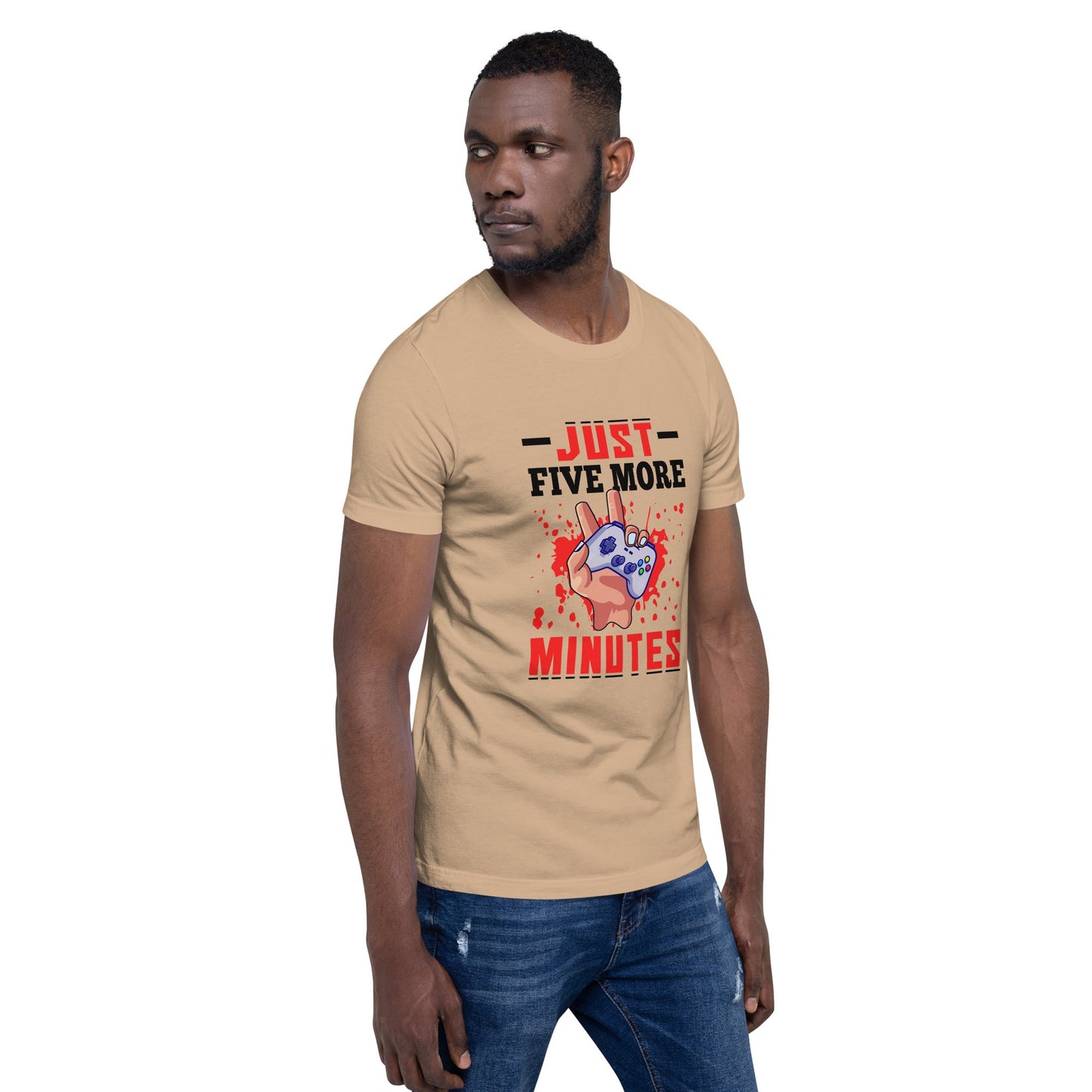 Just 5 more Minutes Rima in Dark Text - Unisex t-shirt by DarkByteGear