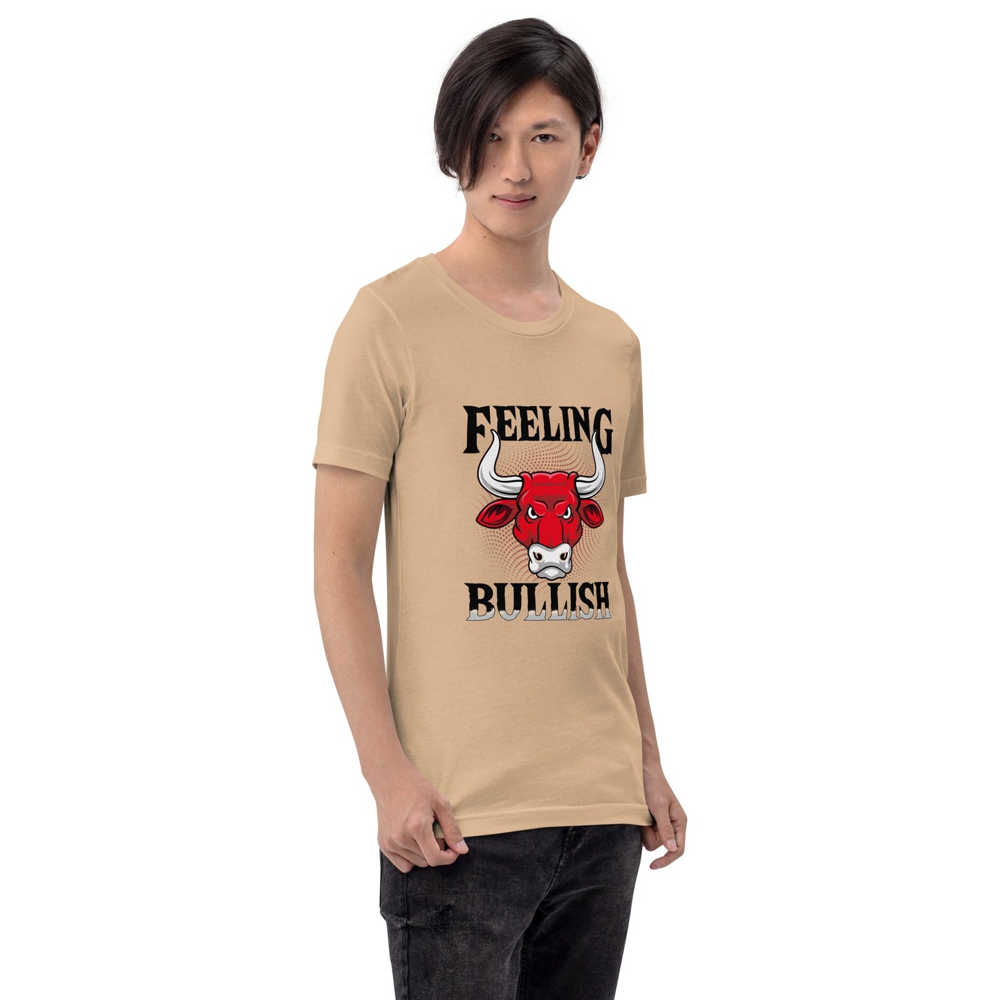 Feeling Bullish in Dark Text - Unisex t-shirt by DarkByteGear