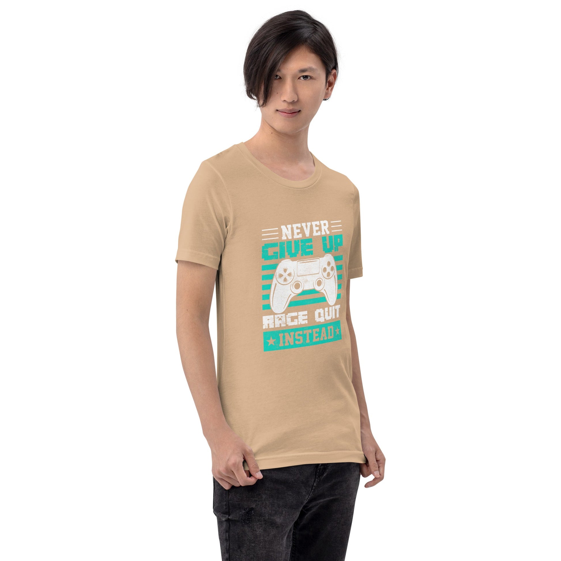 Never Give Up! Arge Quit - Unisex t-shirt by DarkByteGear
