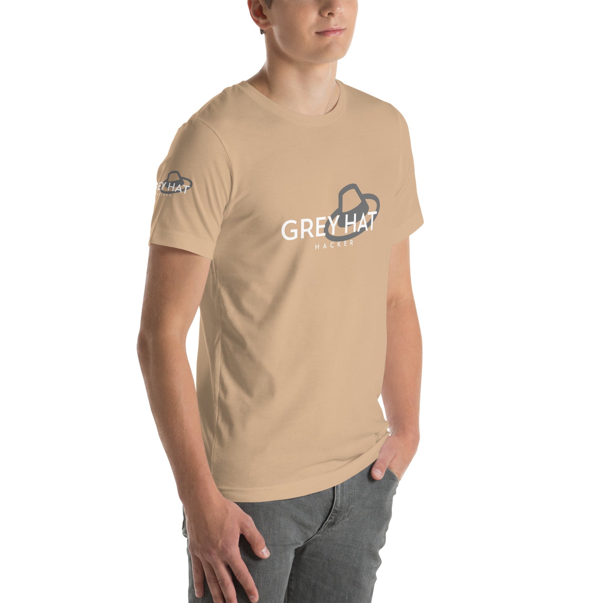Grey Hat Hacker - Short-Sleeve Unisex T-Shirt by DarkByteGear
