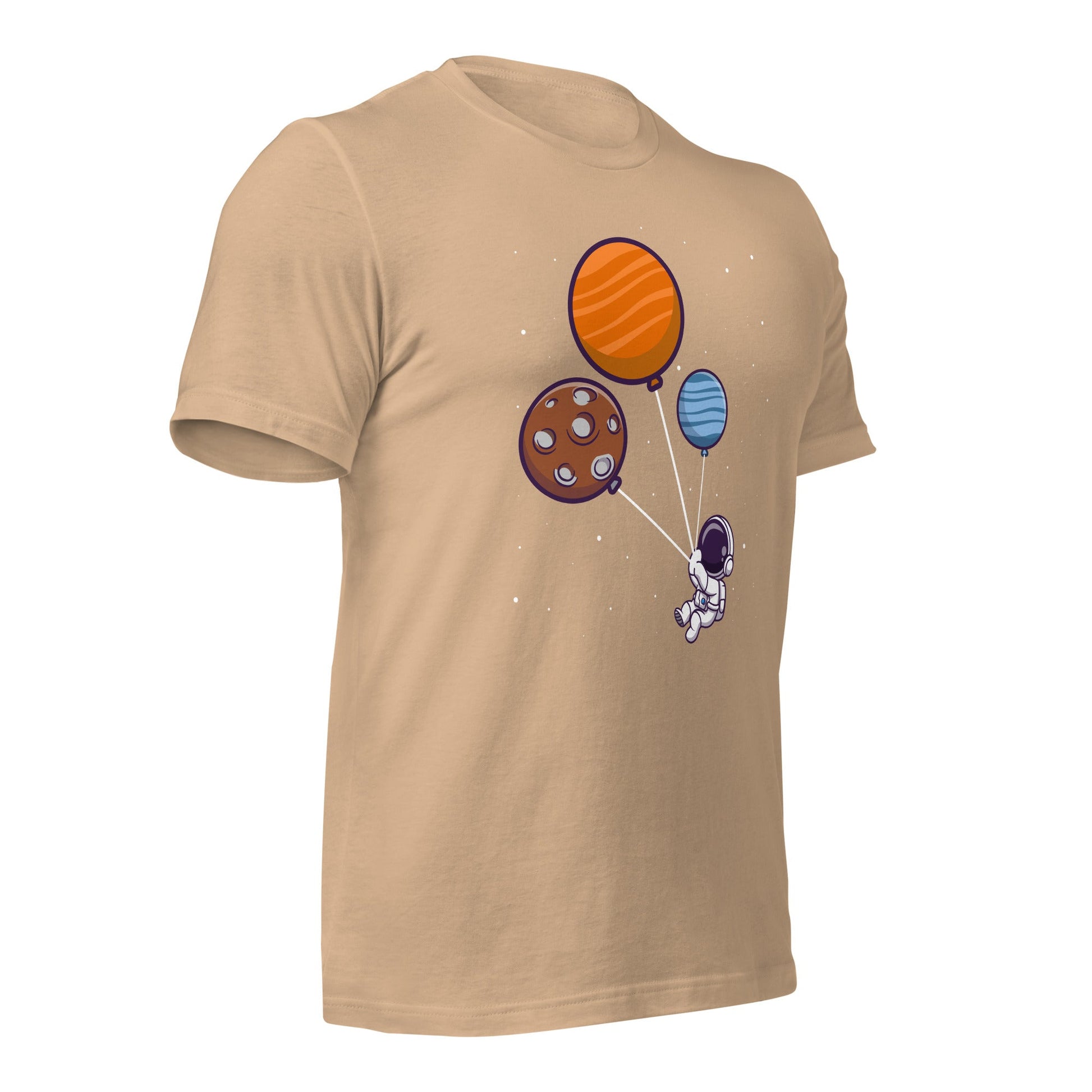 Astronaut with Balloons in Space - Unisex T-shirt by DarkByteGear