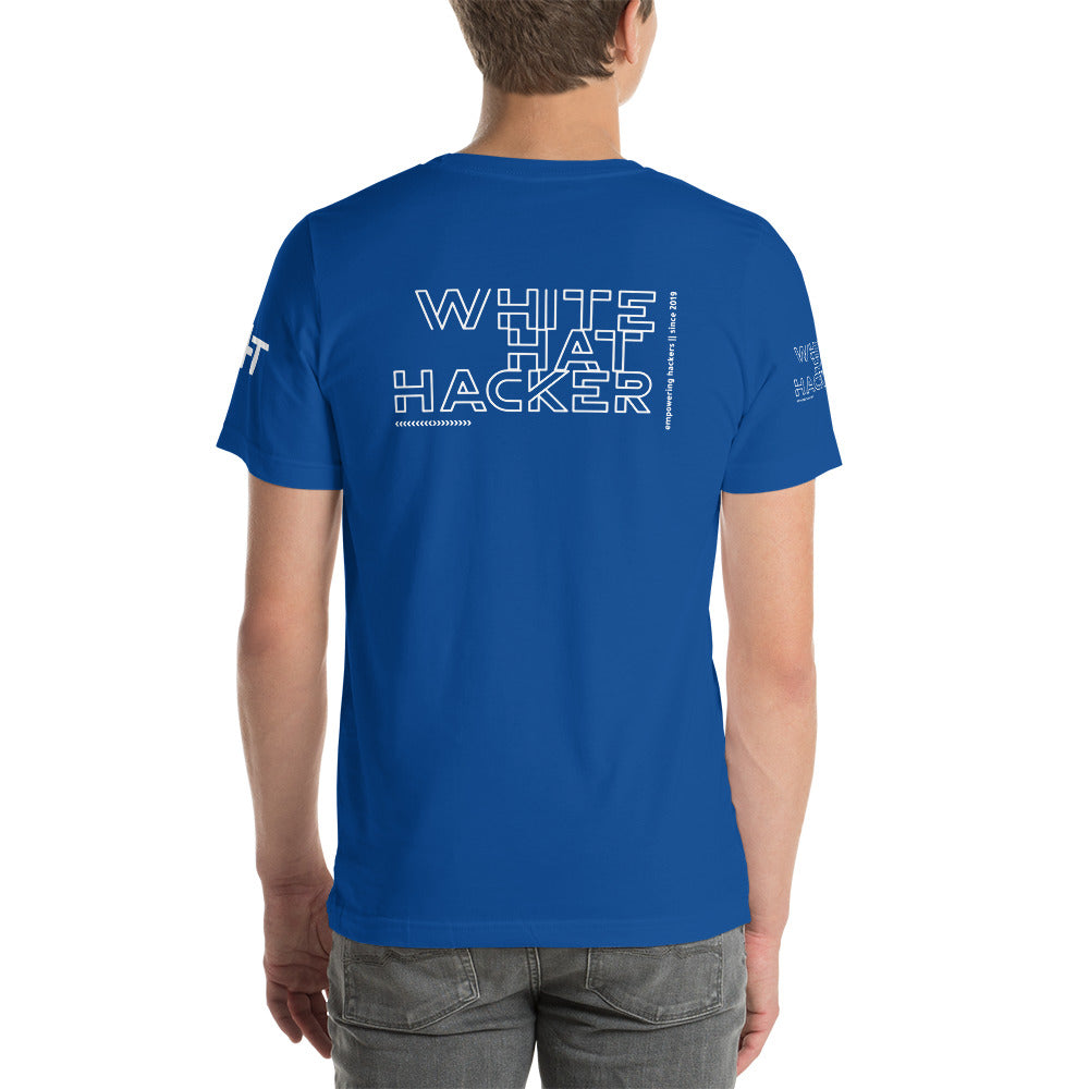 White Hat Hacker - Short-Sleeve Unisex T-Shirt (all sides print) by DarkByteGear