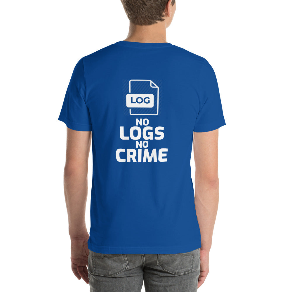 No logs no crime - Unisex t-shirt (back print) by DarkByteGear