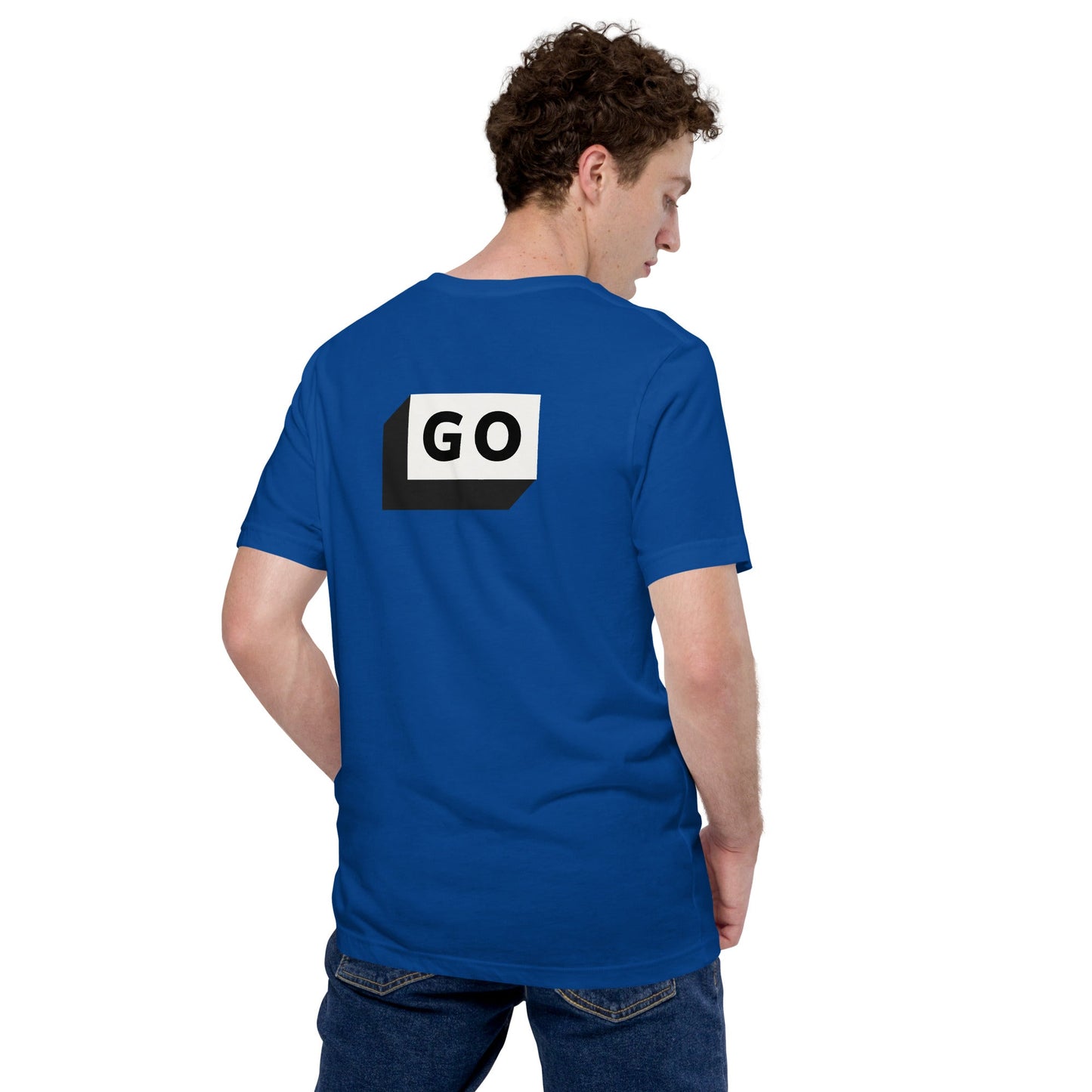 GO - Unisex t-shirt (back print) by DarkByteGear