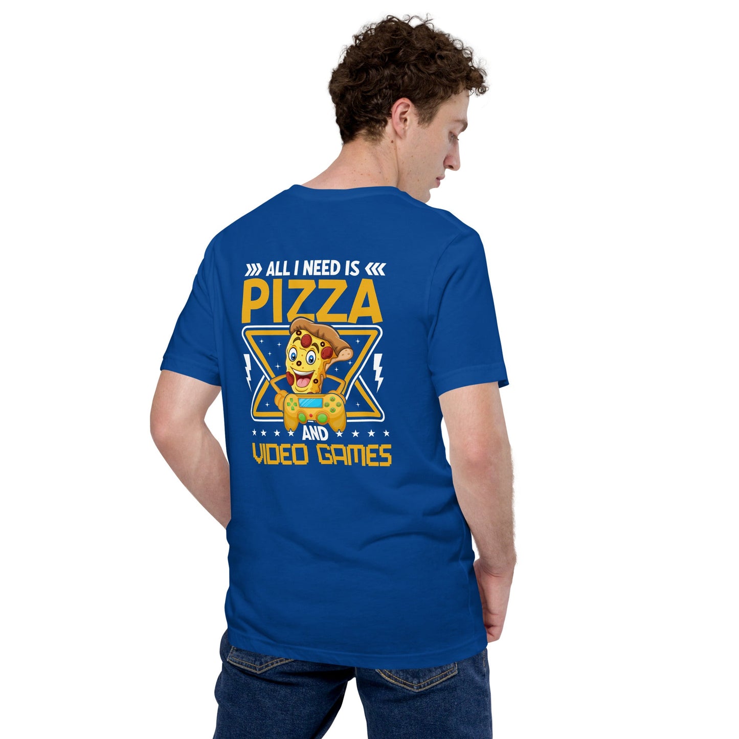 All I need is Pizza - Unisex t-shirt (back print) by DarkByteGear