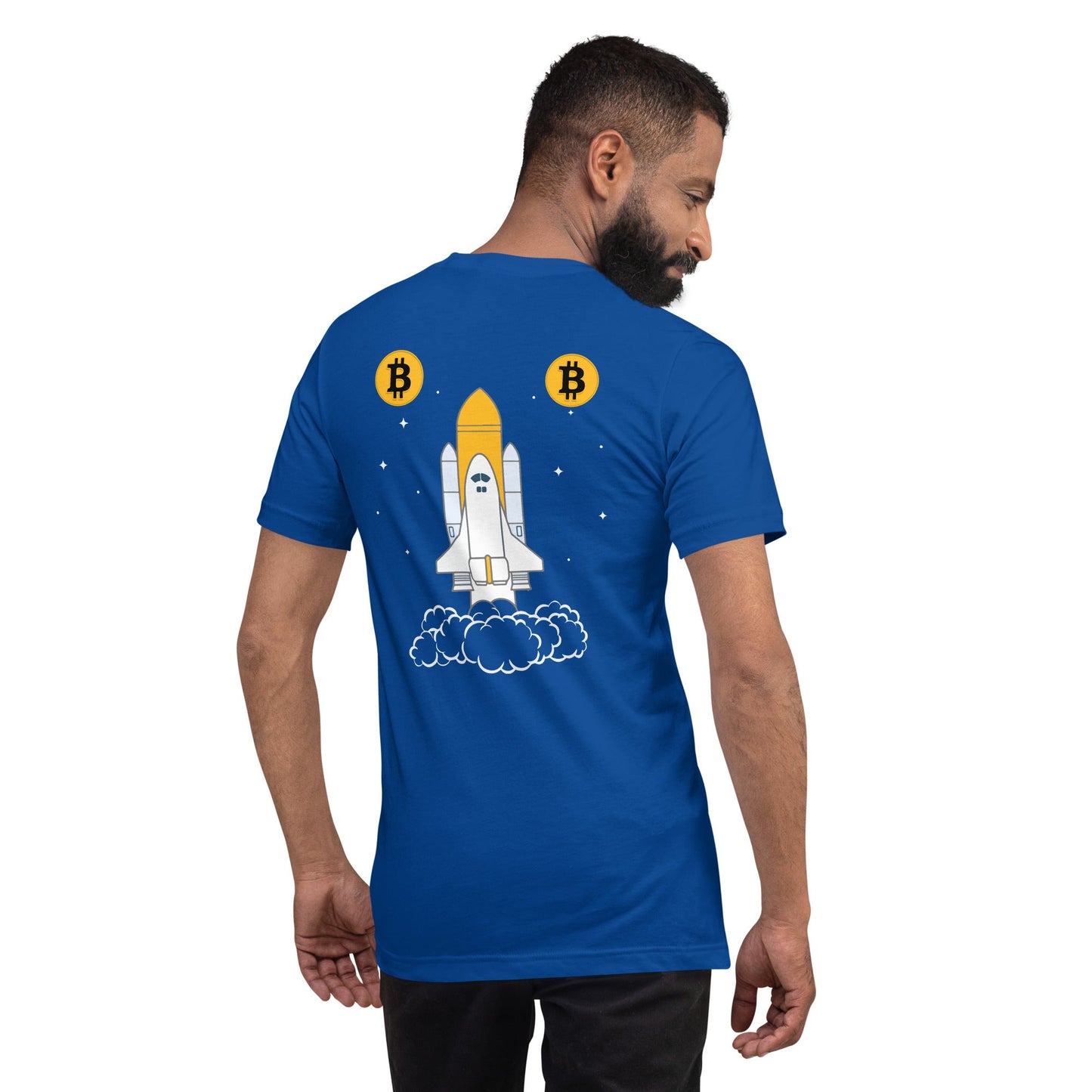 Bitcoin Mobile Unisex t-shirt ( Back Print ) by DarkByteGear