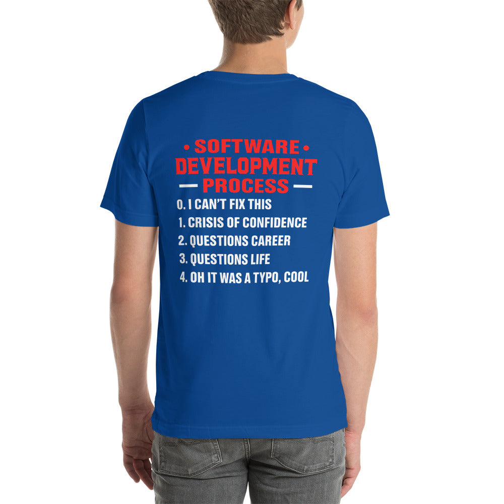 Software Development Process V1 - Unisex t-shirt ( Back Print ) by DarkByteGear