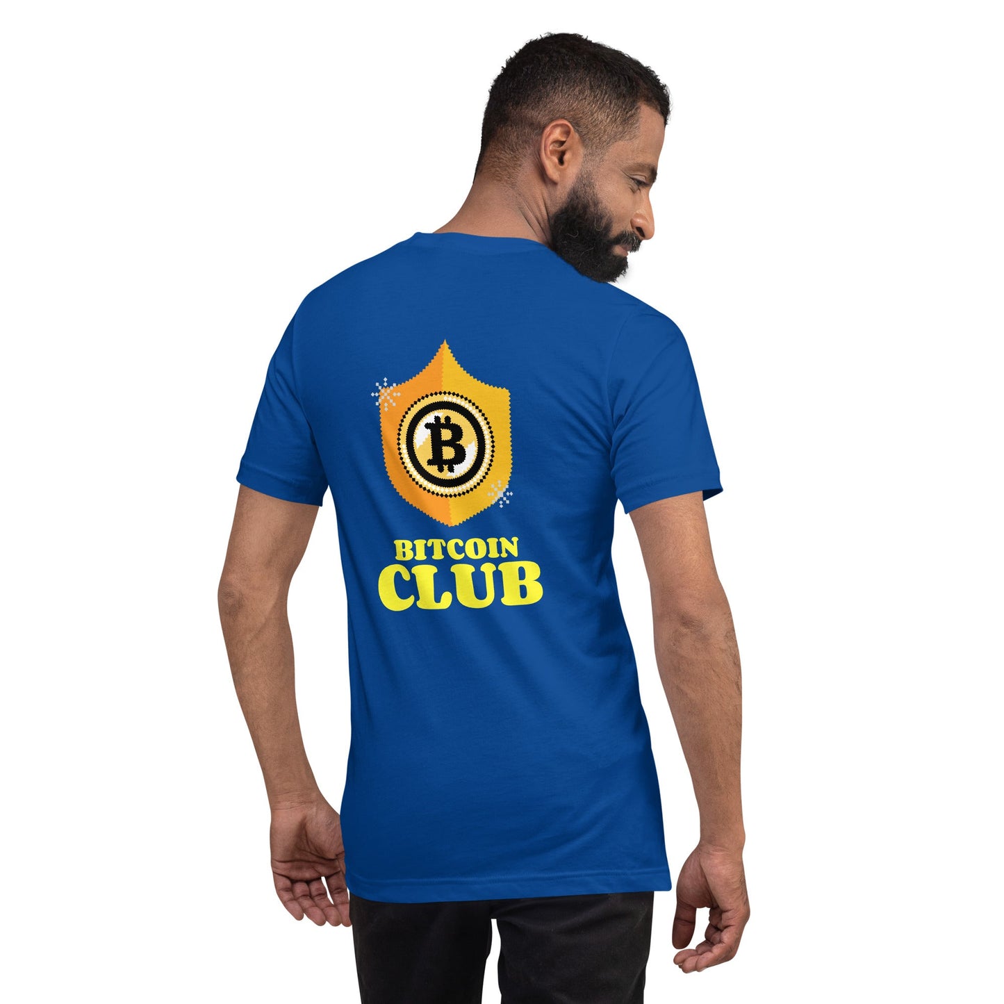 BITCOIN CLUB V2 - Unisex t-shirt ( Back Print ) by DarkByteGear