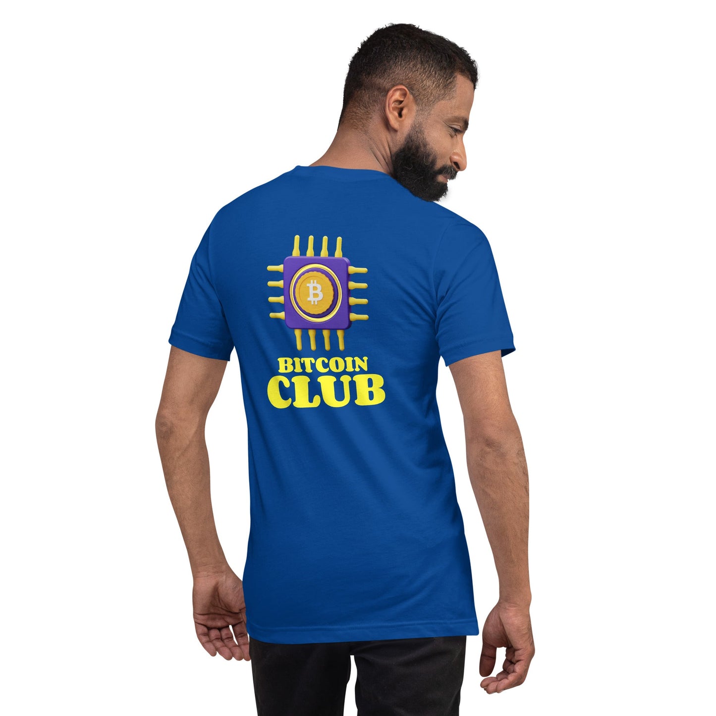 BITCOIN CLUB V3 - Unisex t-shirt ( Back Print ) by DarkByteGear