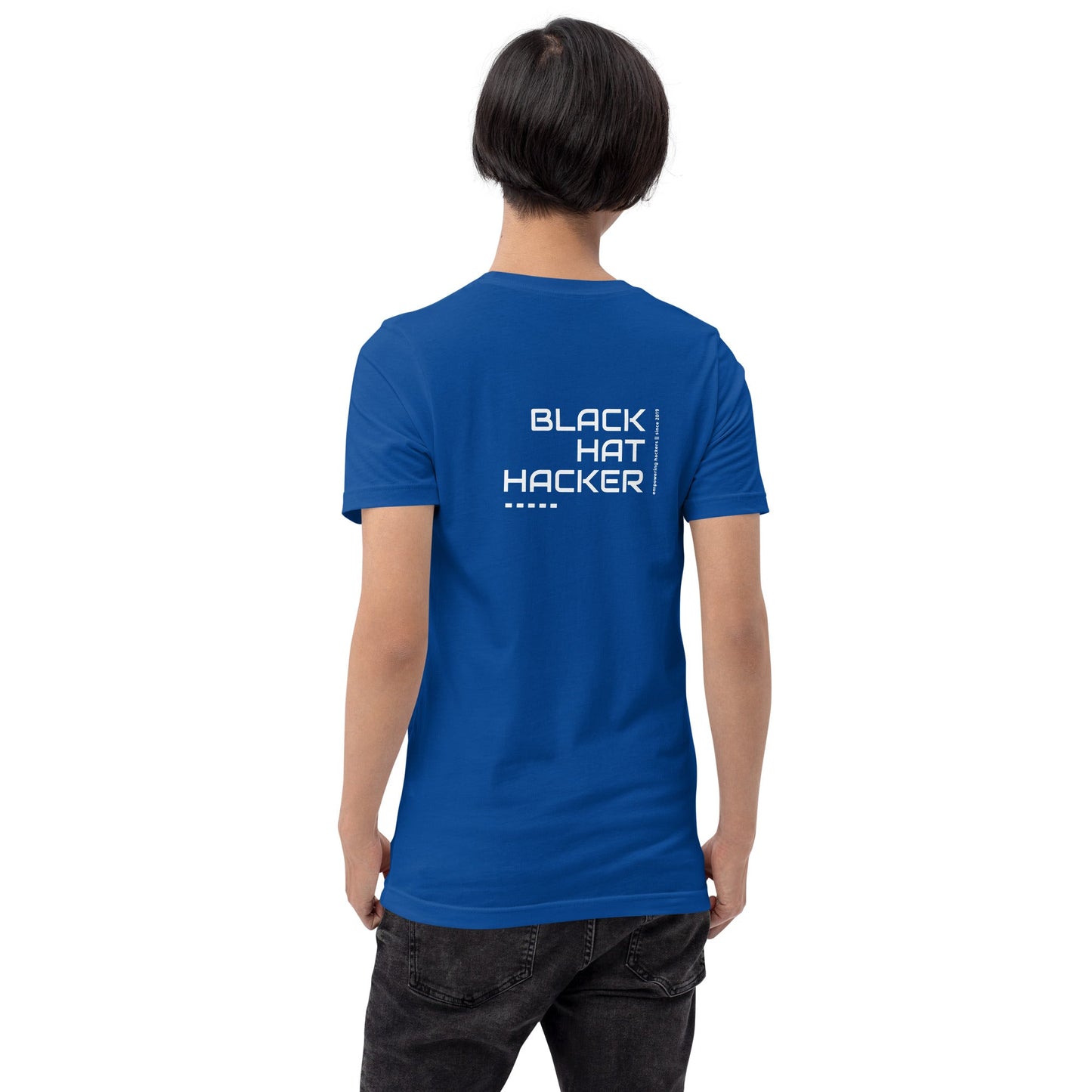 Black Hat Hacker V15 Unisex t-shirt ( Back Print ) by DarkByteGear