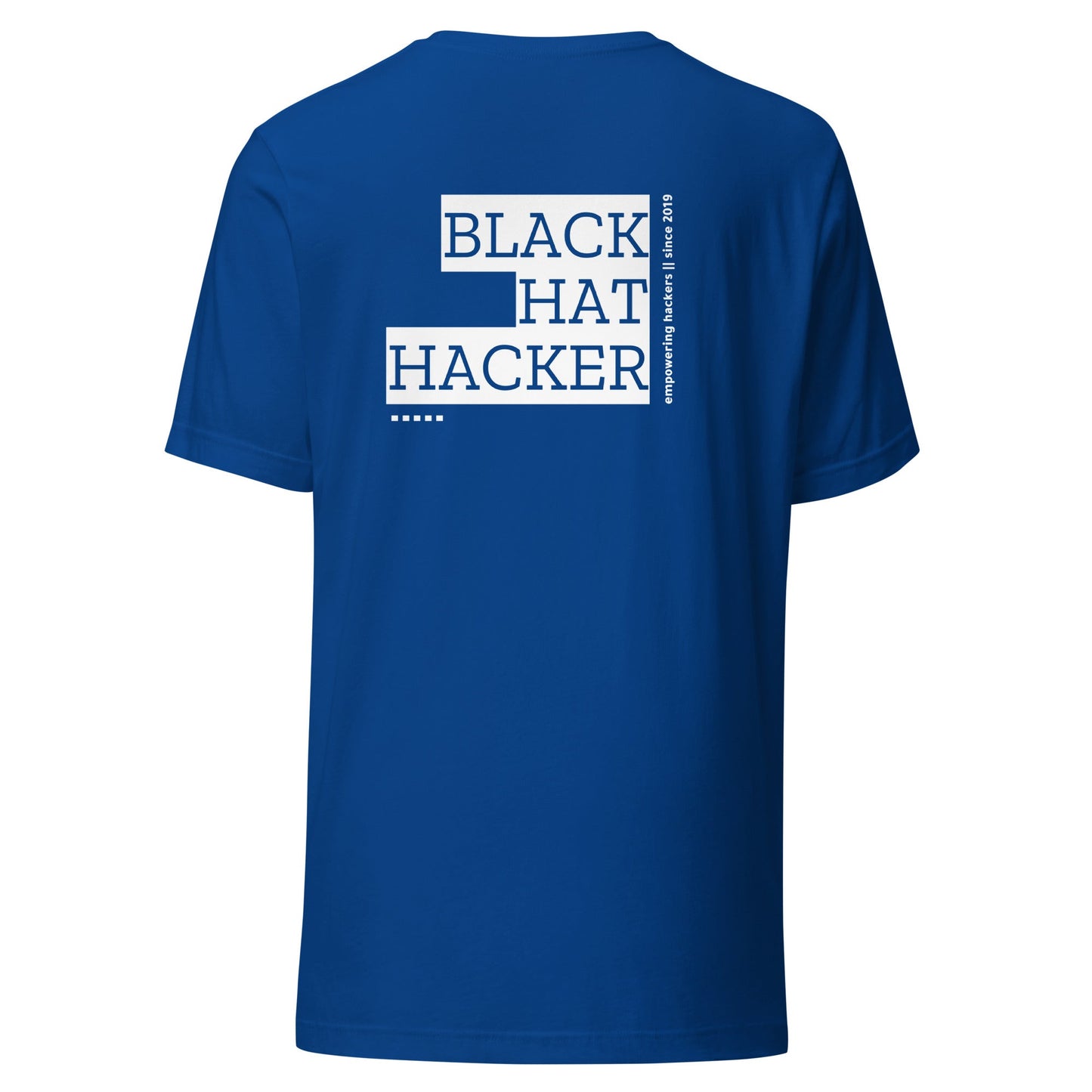 Black Hat Hacker V9 Unisex t-shirt ( Back Print ) by DarkByteGear