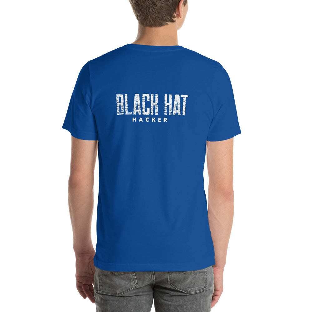 Black Hat Hacker V20 Unisex t-shirt ( Back Print ) by DarkByteGear