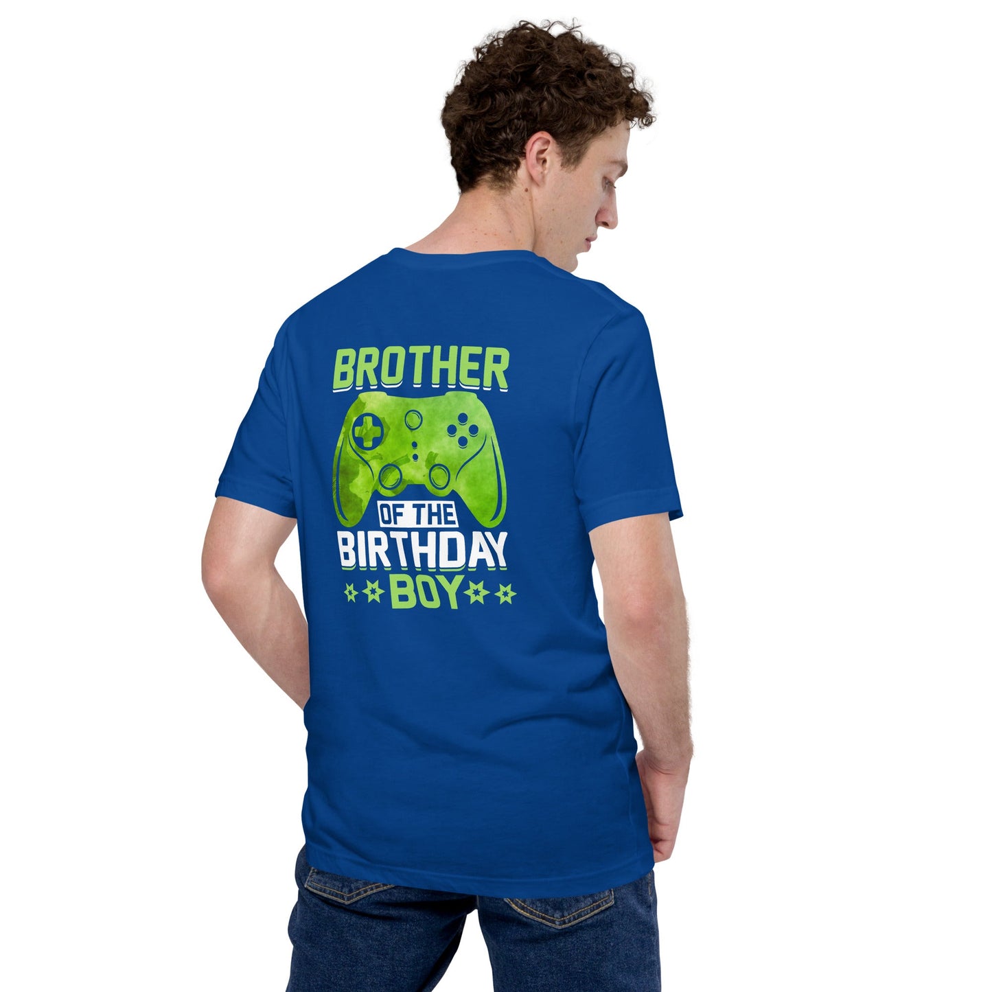 Brother of the Birthday Boy Unisex t-shirt ( Back Print ) by DarkByteGear
