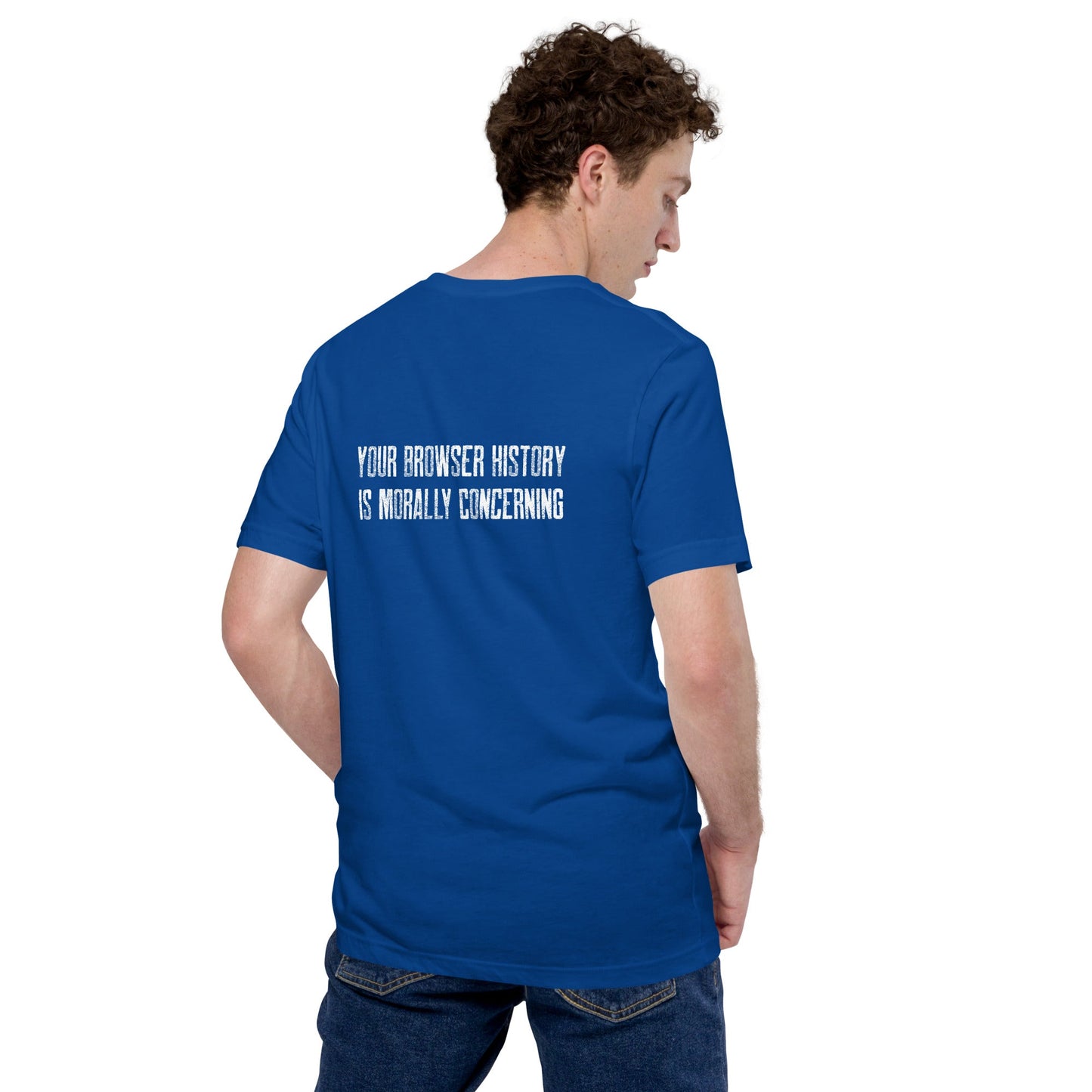 Your Browser History is Morally Concerning V1 Unisex t-shirt by DarkByteGear