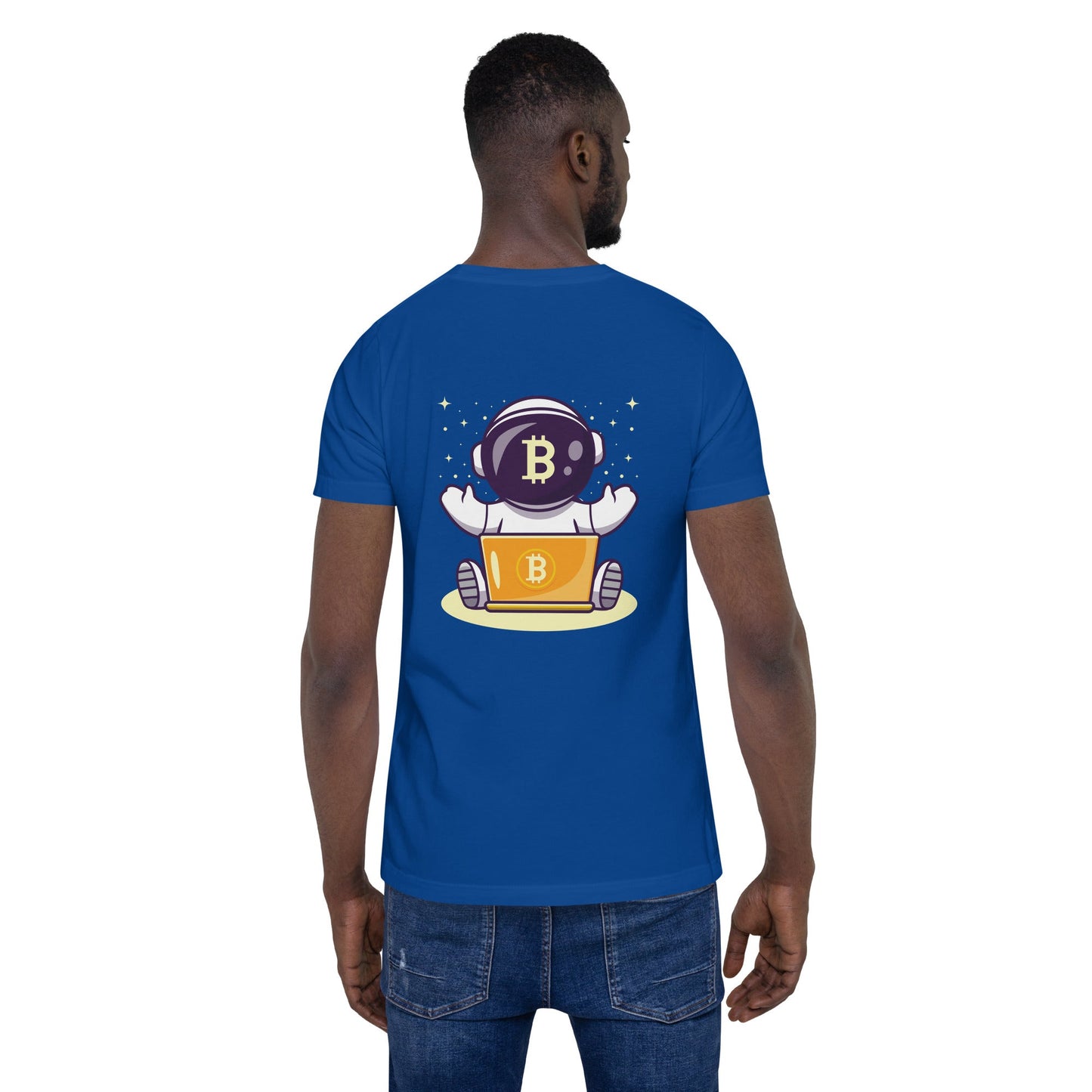 Bitcoin Astronaut - Unisex t-shirt ( Back Print ) by DarkByteGear