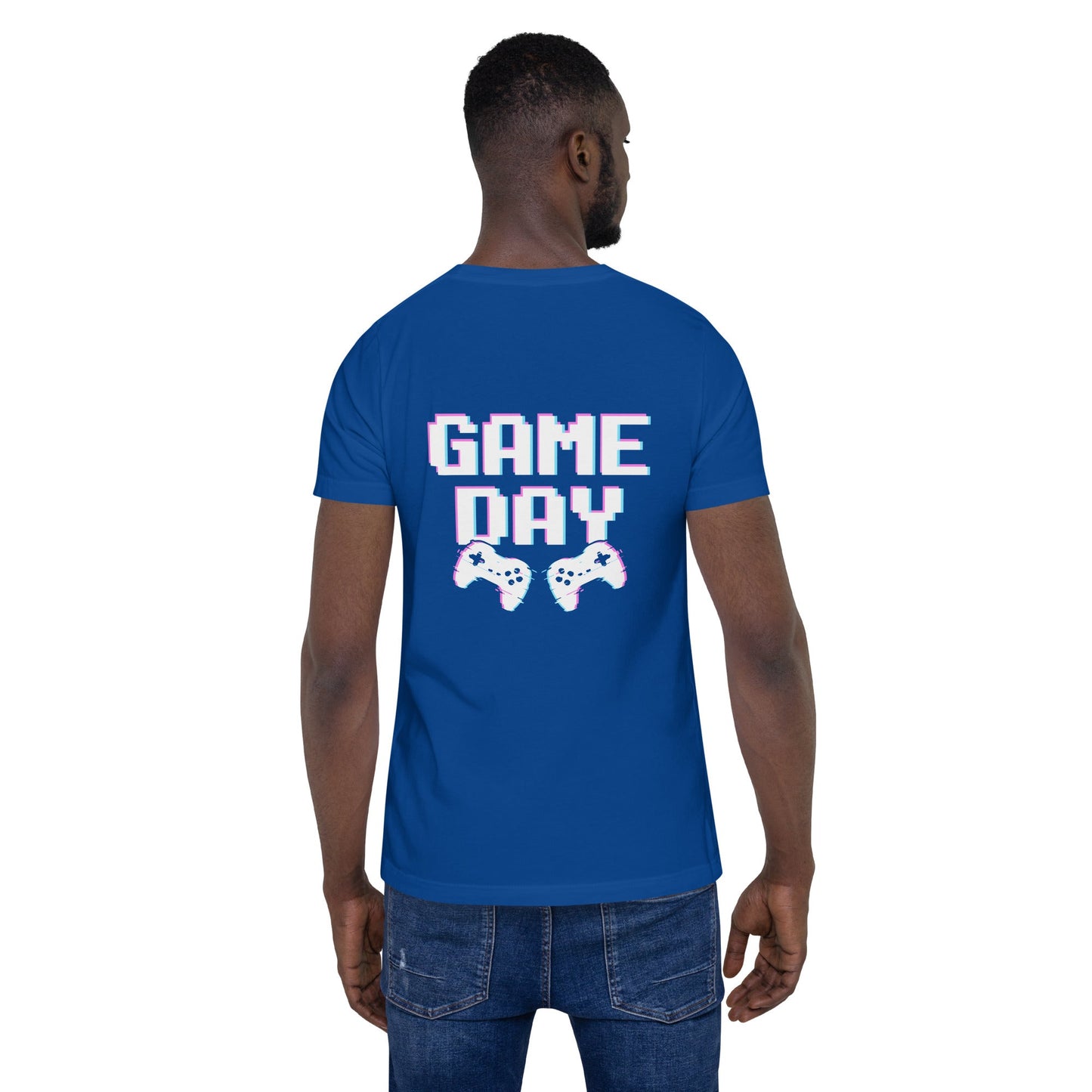 Game Day Lego White - Unisex t-shirt ( Back Print ) by DarkByteGear