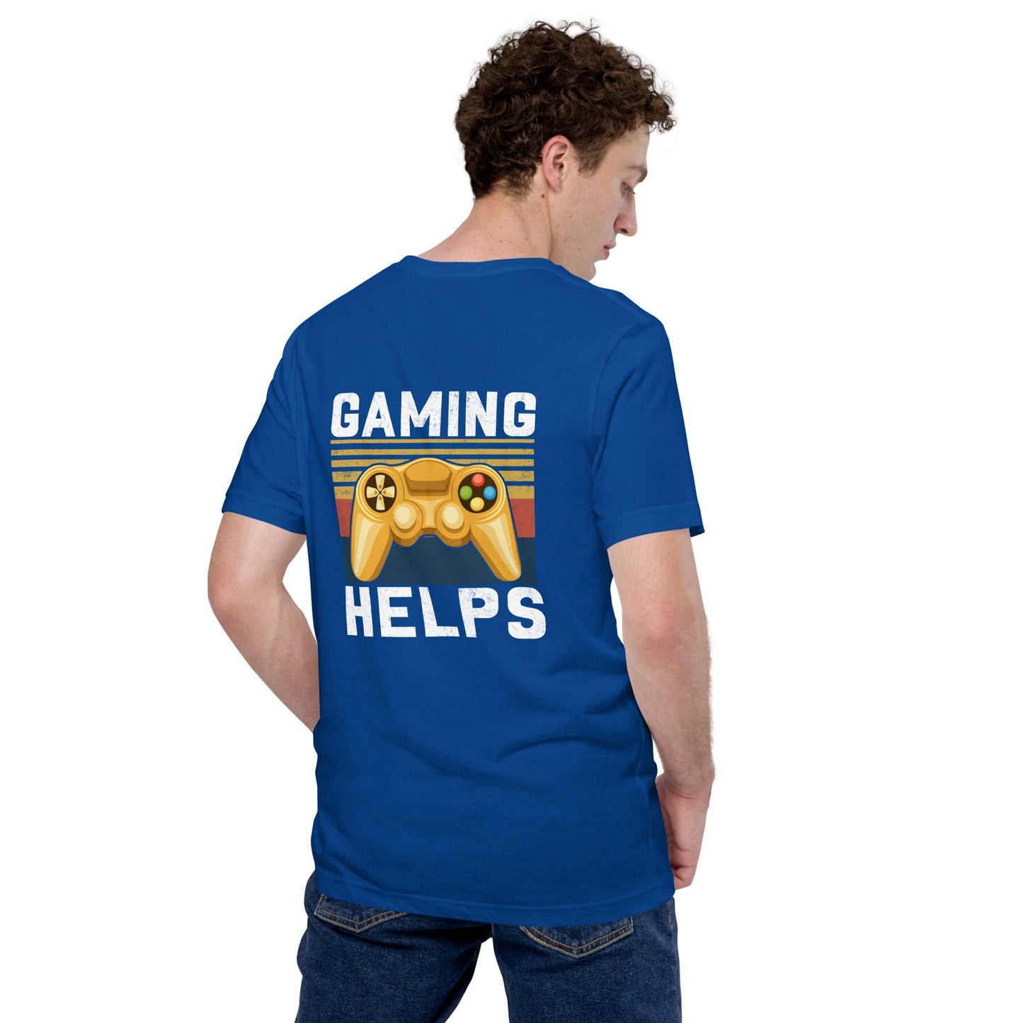 Gaming Helps - Unisex t-shirt ( Back Print ) by DarkByteGear