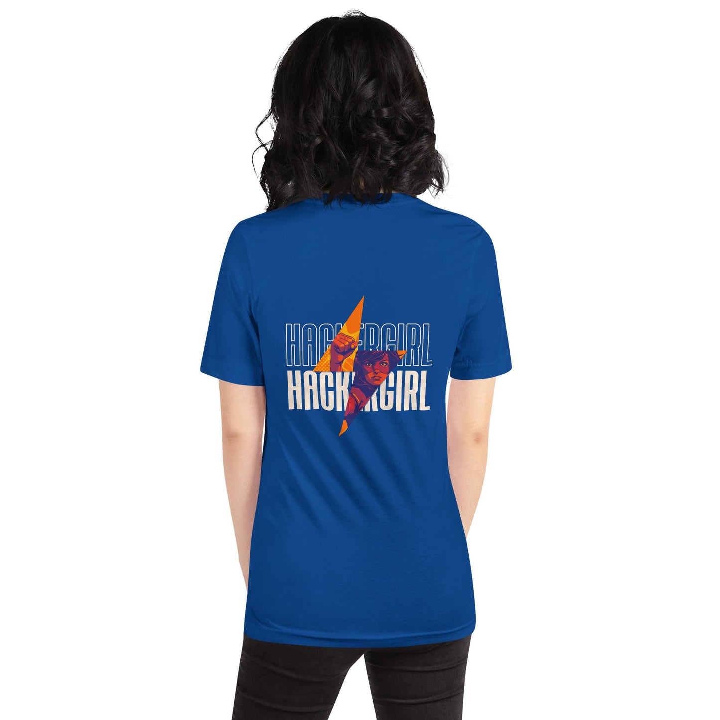 Hacker Girl V1 - Unisex t-shirt ( Back Print ) by DarkByteGear