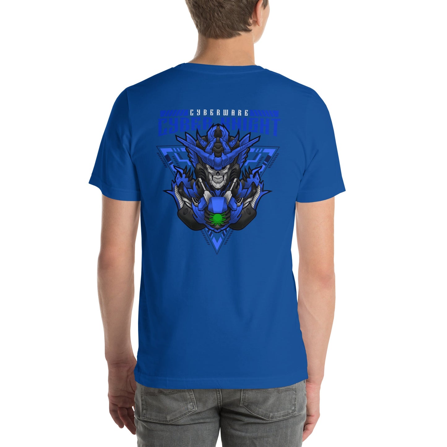 CyberWare Cyber knight - Unisex t-shirt ( Back Print ) by DarkByteGear
