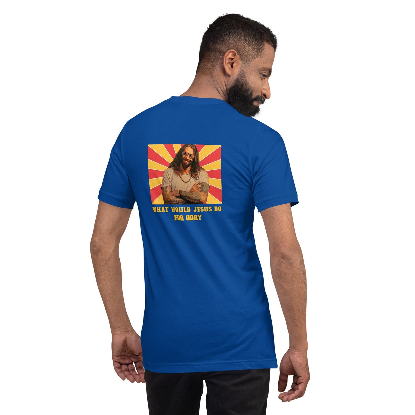 What would Jesus do for 0day v1 - Unisex t-shirt ( Back Print ) by DarkByteGear