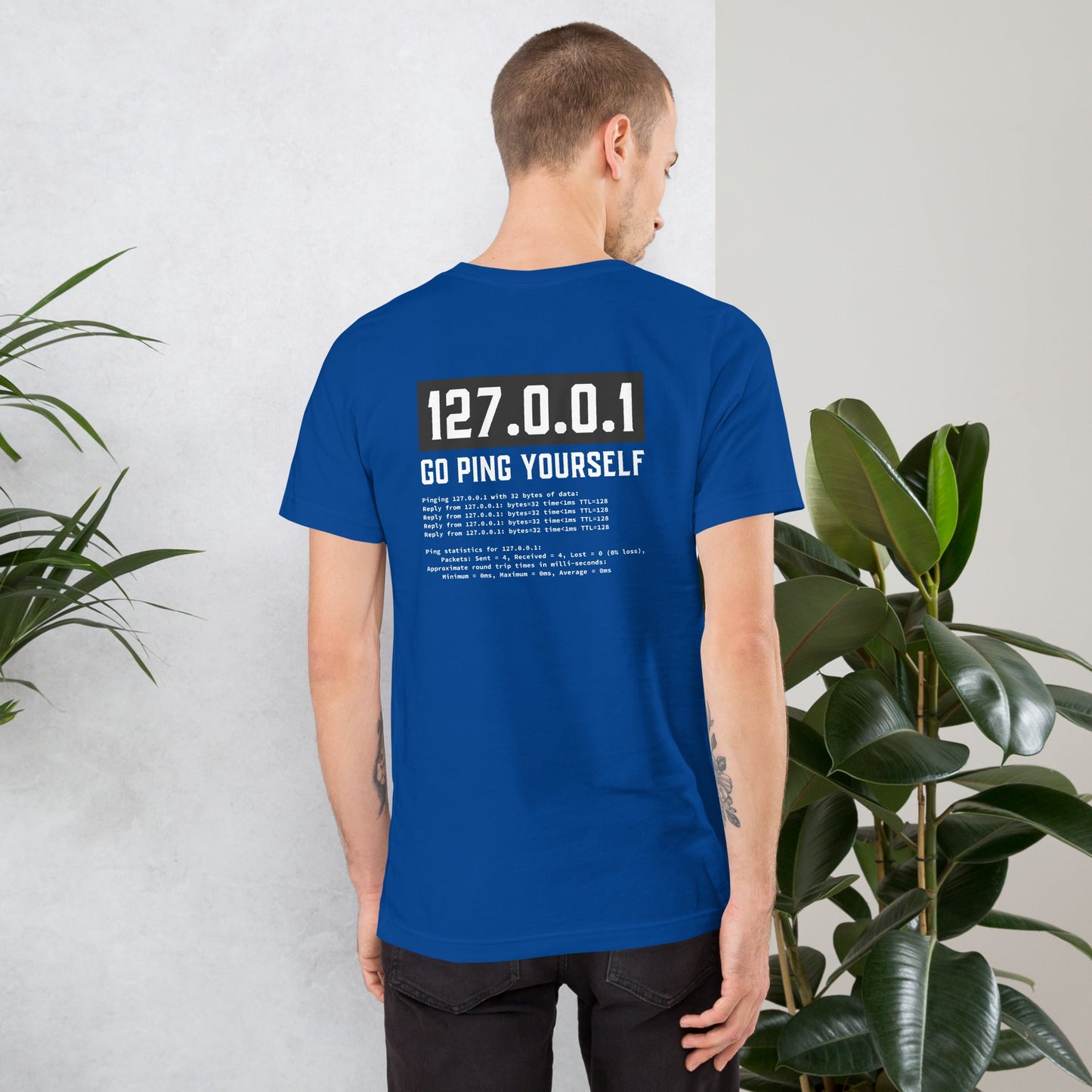 Go ping yourself - Unisex t-shirt ( Back Print ) by DarkByteGear