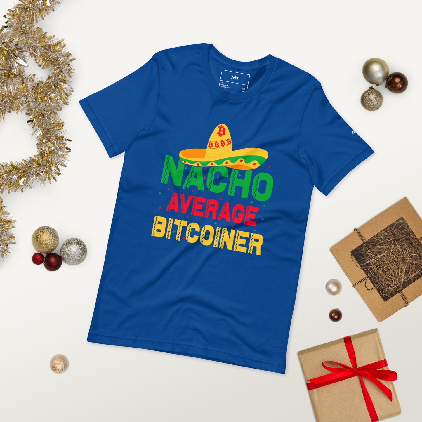 Nacho Average Bitcoiner Unisex t-shirt ( Back Print ) by DarkByteGear