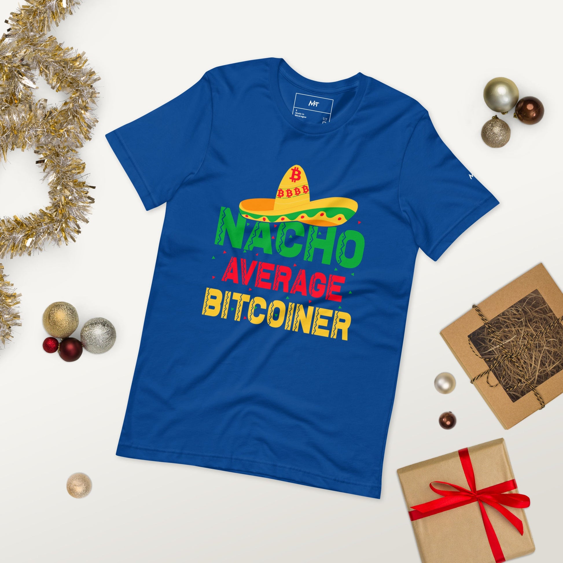 Nacho Average Bitcoiner Unisex t-shirt ( Back Print ) by DarkByteGear