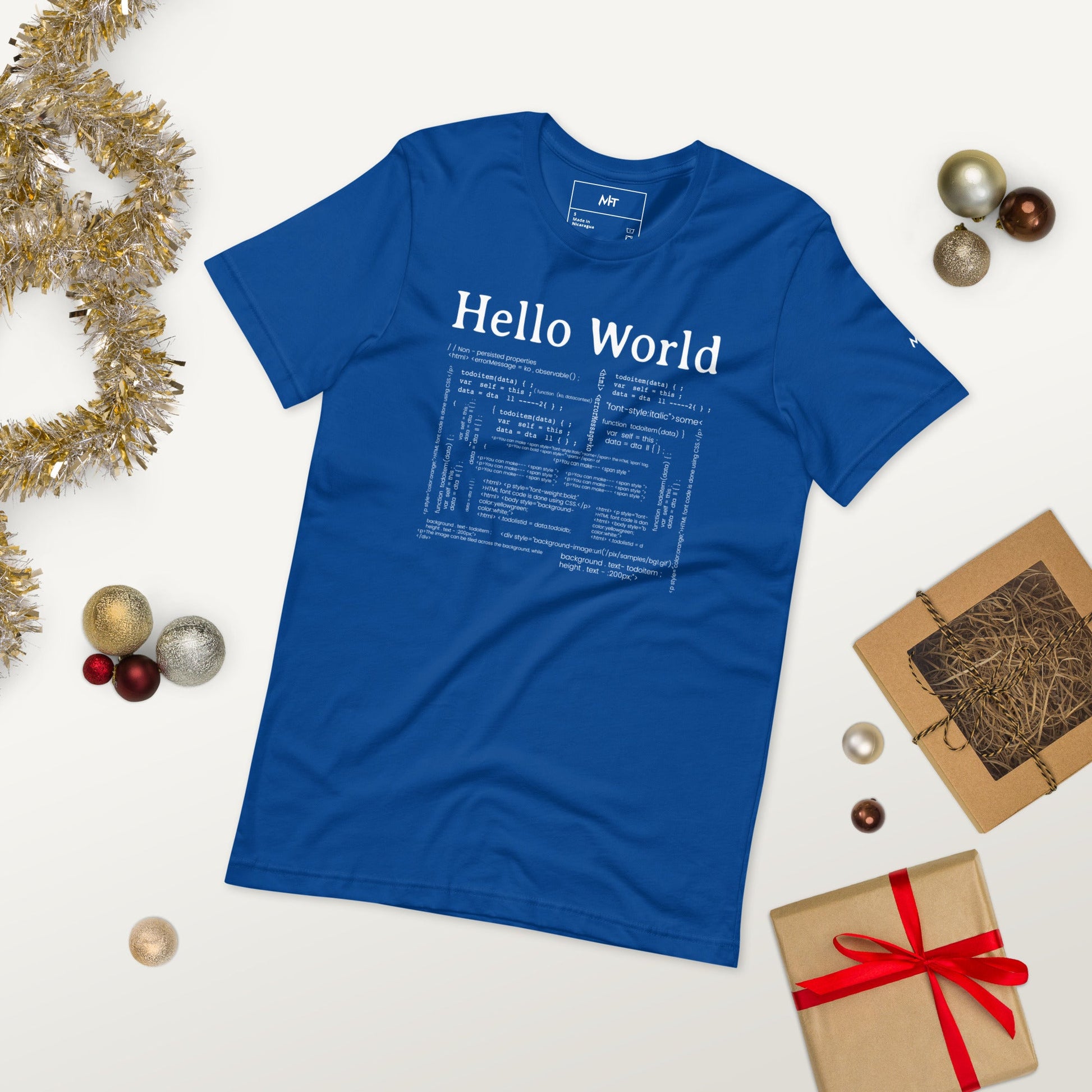 Hello World Computer Programming - Unisex t-shirt by DarkByteGear