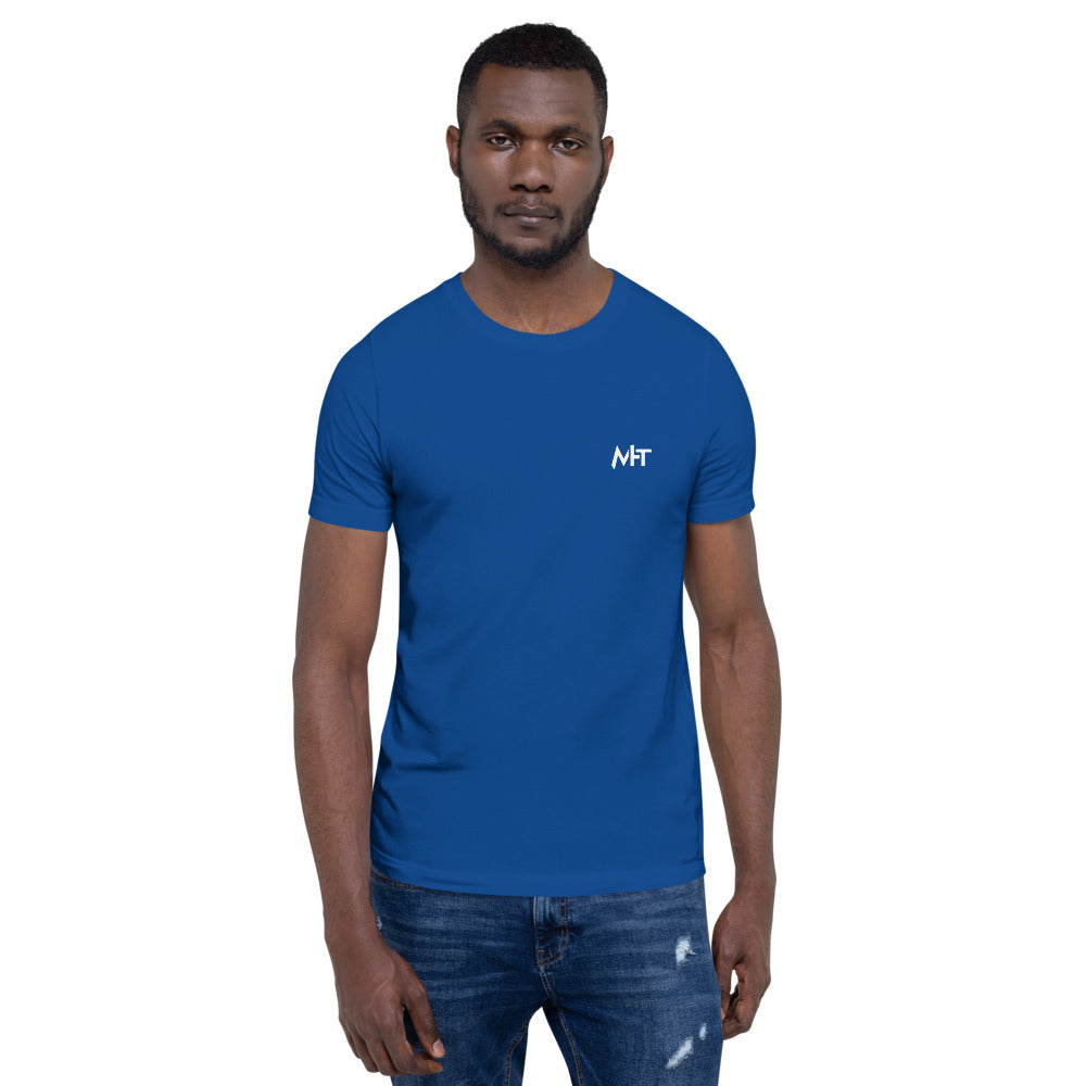 Hack this - Short-Sleeve Unisex T-Shirt (back print) by DarkByteGear